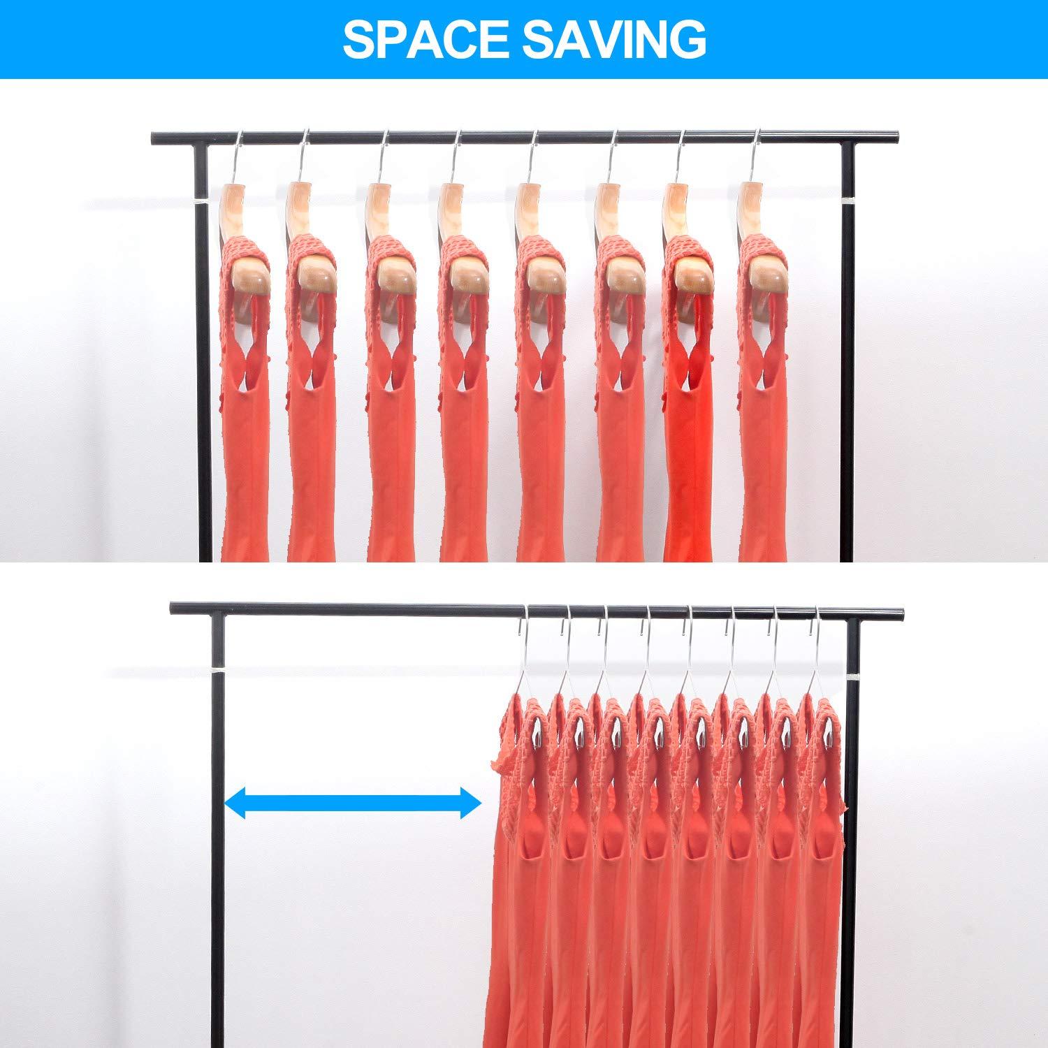 Hokku Designs Wire Hangers Coat Hangers Strong Heavy Duty Metal Hangers 16.5 Inch Ultra Thin Space Saving Clothes Hangers,(Sliver/50 Pack )