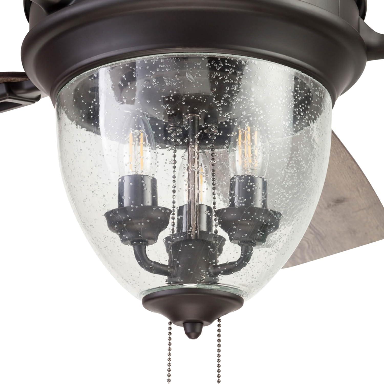 Honeywell 52" Glencrest 5 - Blade Standard Ceiling Fan with Pull Chain and Light Kit Included