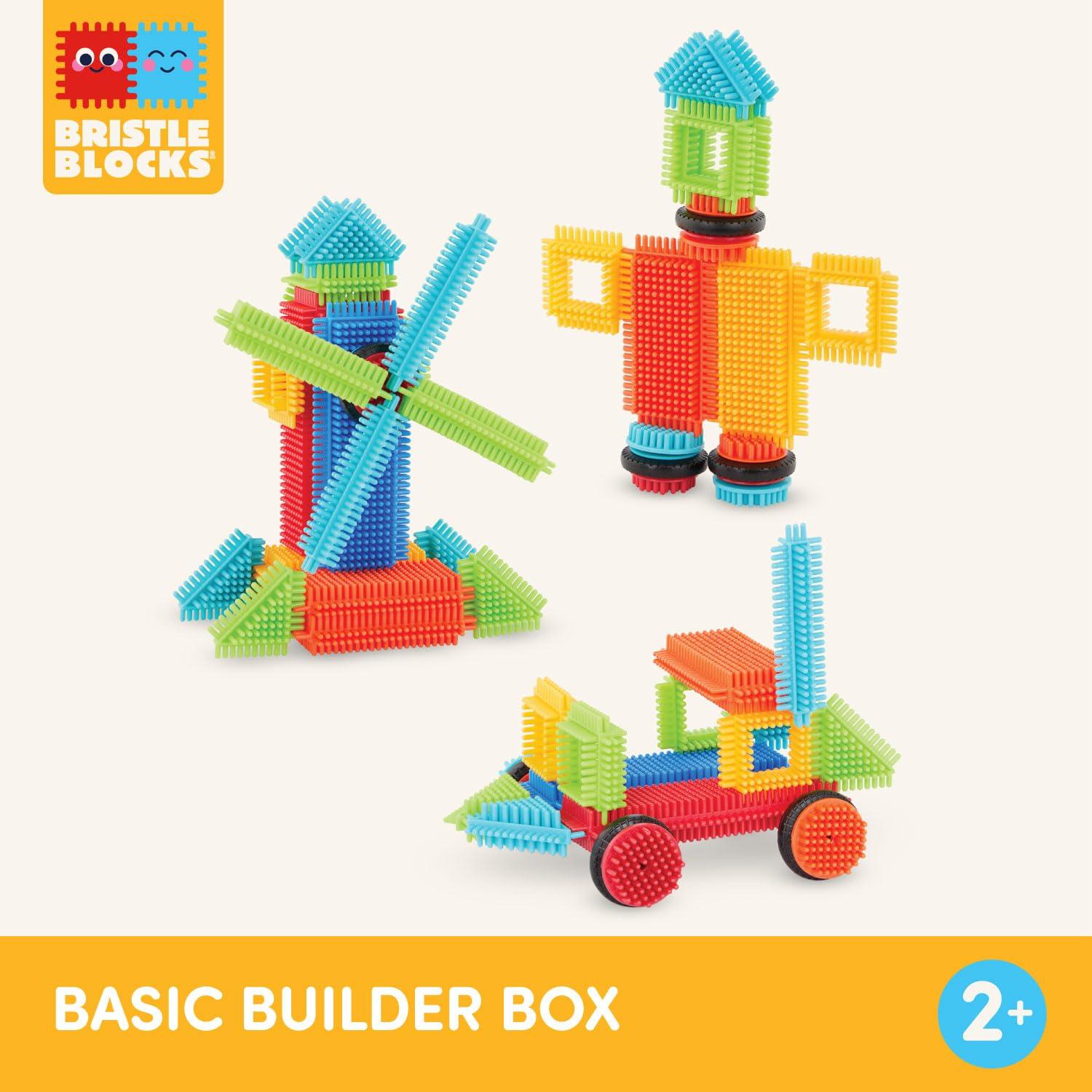 Battat – Bristle Blocks – STEM Interlocking Building Blocks – 36 Pieces Playset – Developmental Toys for Toddlers & Kid – Basic Builder Box – 2+ Years