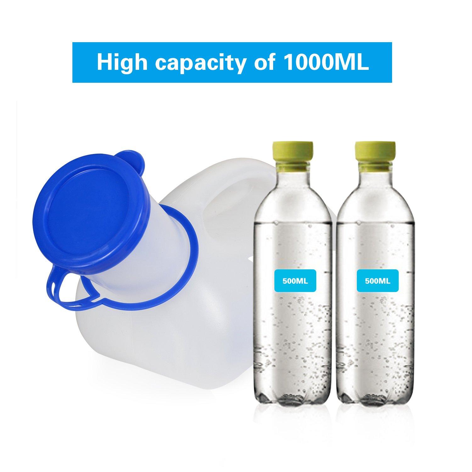 Unisex Urinal Bottle for Men and Women, Pee Bottle with Lid and Funnel, Travel Urinal Kit for Camping Outdoor, with a Carry Bag