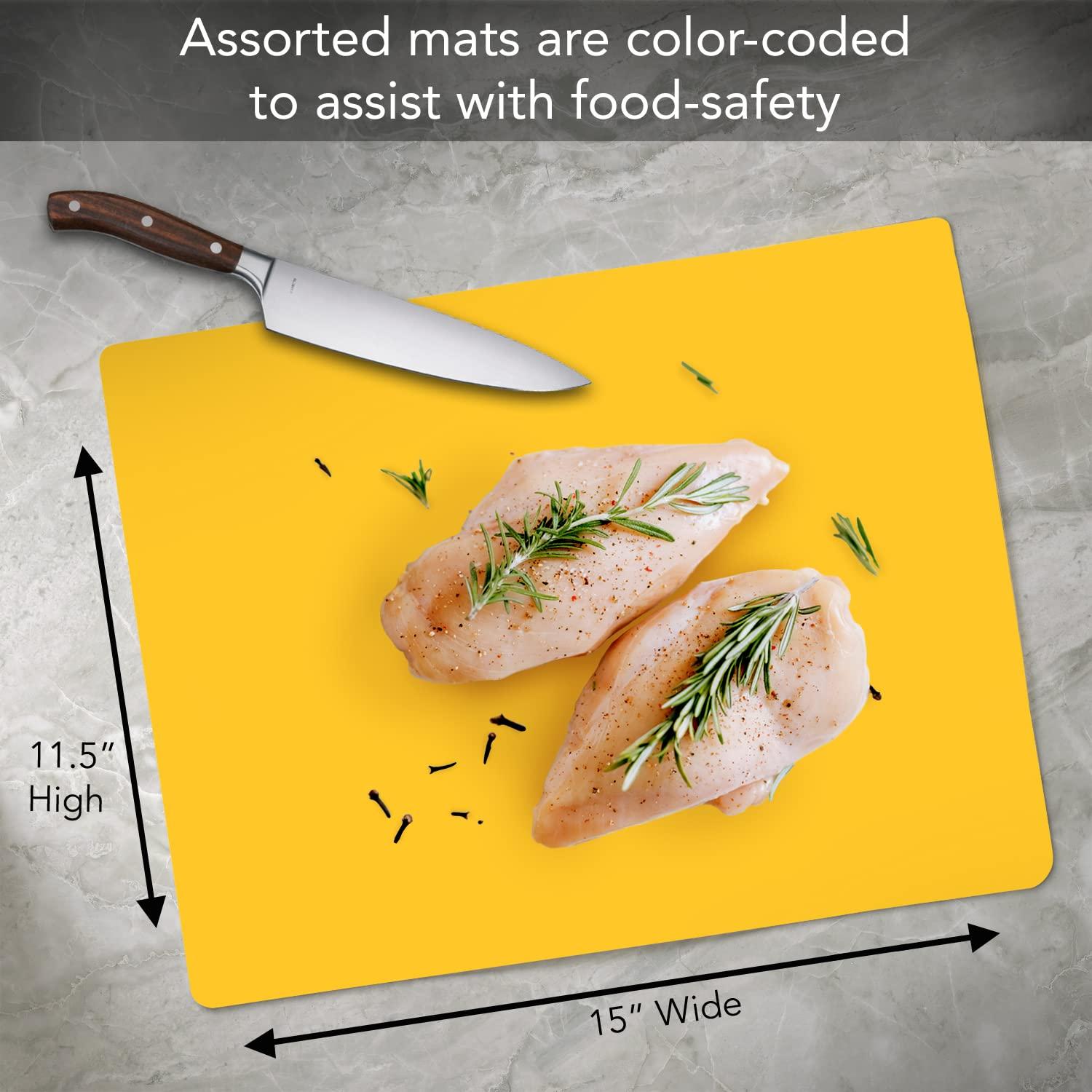 Chop Chop Chop Chop Flexible 4-Piece Plastic Cutting Board Set