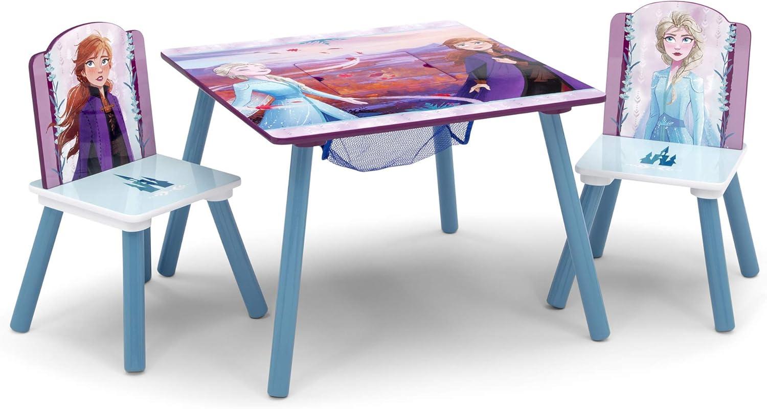 Disney Frozen 2 Kids' Table and Chair Set with Storage - Delta Children: Toddler Table, MDF Frame, Purple, Ages 3+