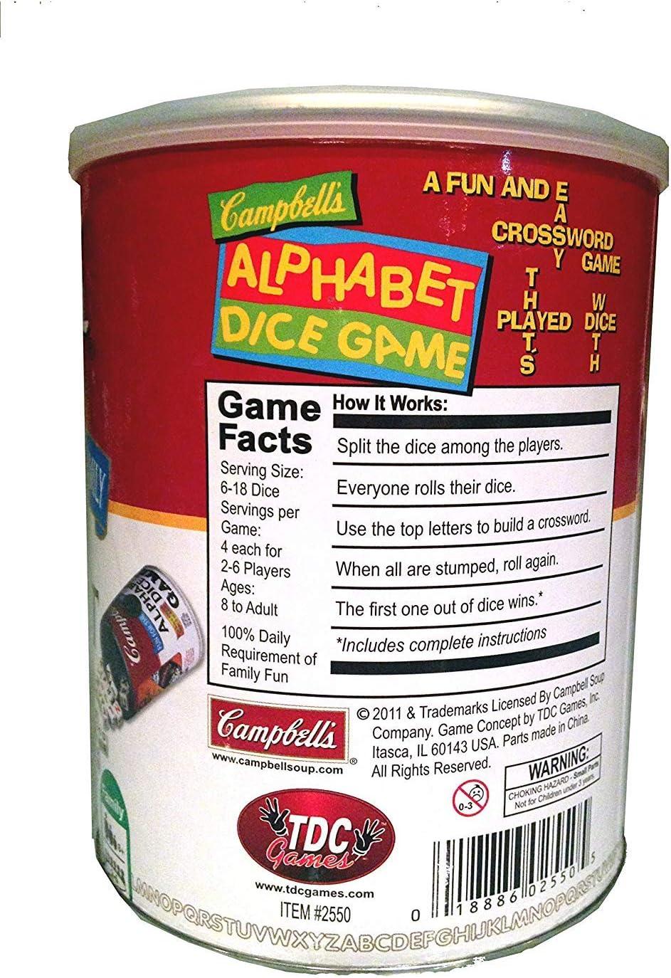 TDC Games Campbell's Alphabet Dice Word Game