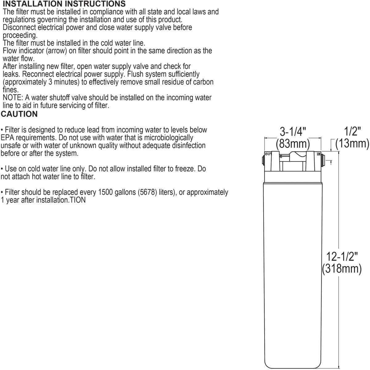 White Polypropylene WaterSentry VII Replacement Filter