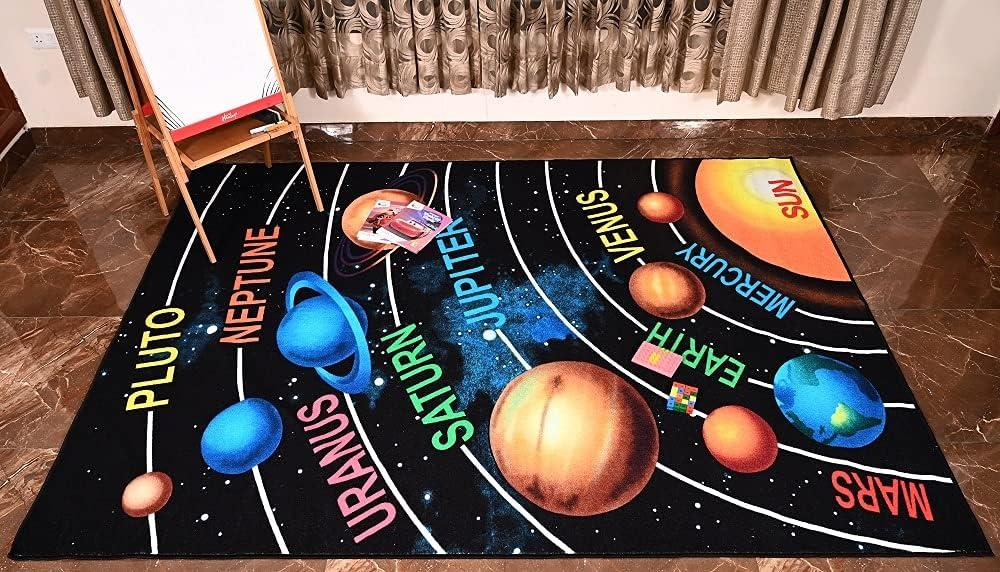 Furnishmyplace Furnish My Place  761 Solar System HD for Playroom, Bedroom Area Rug 3'3"x5'