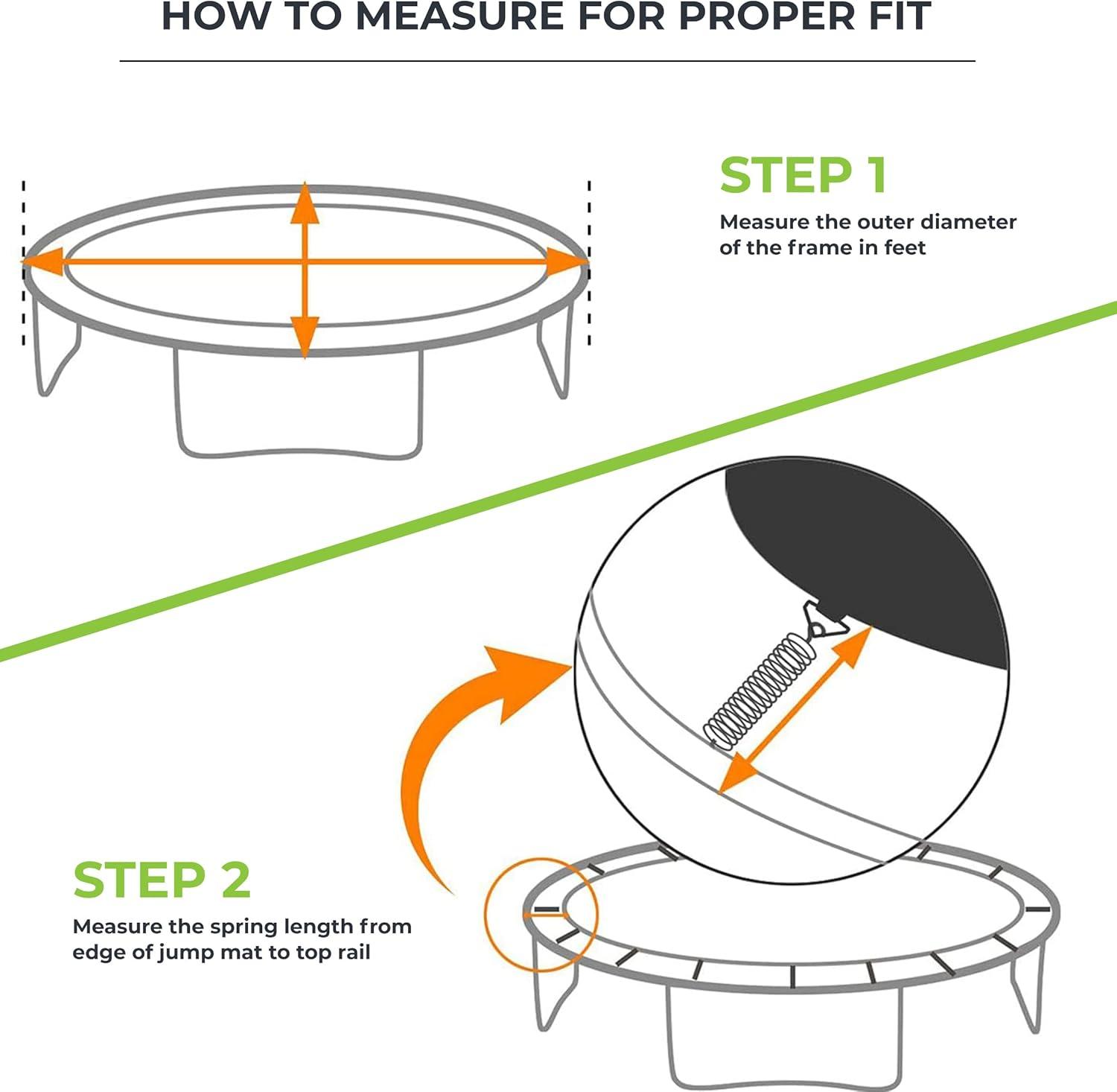 Blue 15-Foot Trampoline Frame Pad Replacement with Weather Resistant Plastic