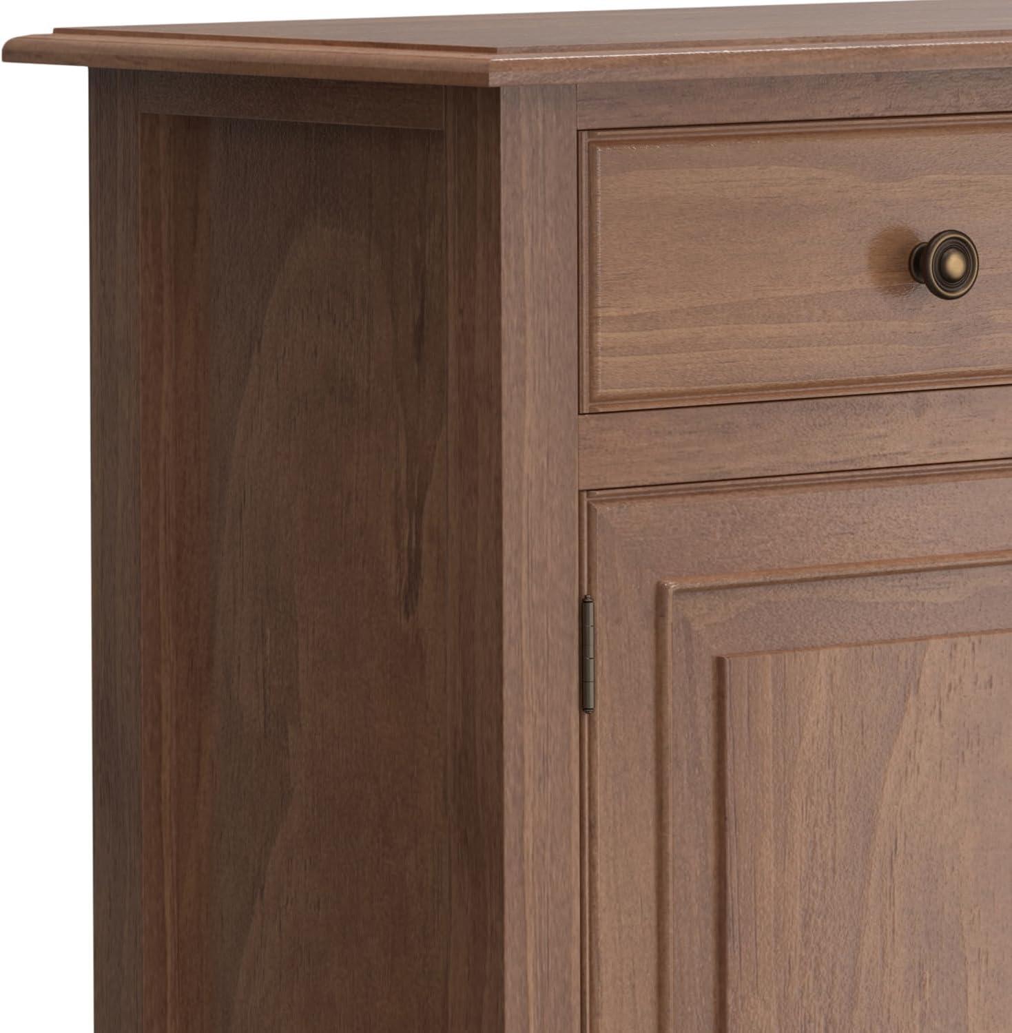 Simpli Home Connaught Solid Wood 2 - Door Accent Cabinet Entryway Storage Cabinet