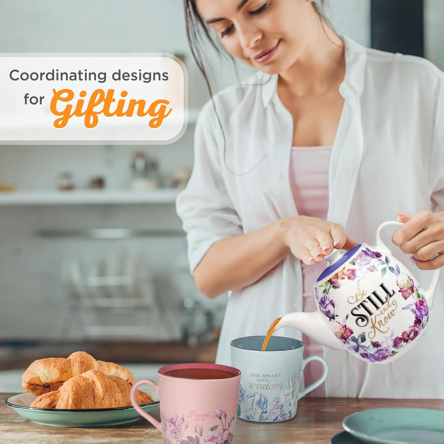 Be Still and Know Teapot in Purple - Psalm 46:10