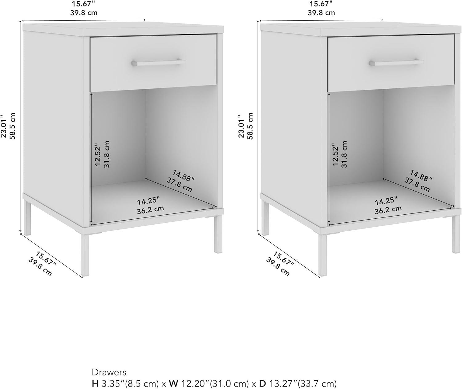 Essence End Table (Set of 2) in Natural Elm - Engineered Wood