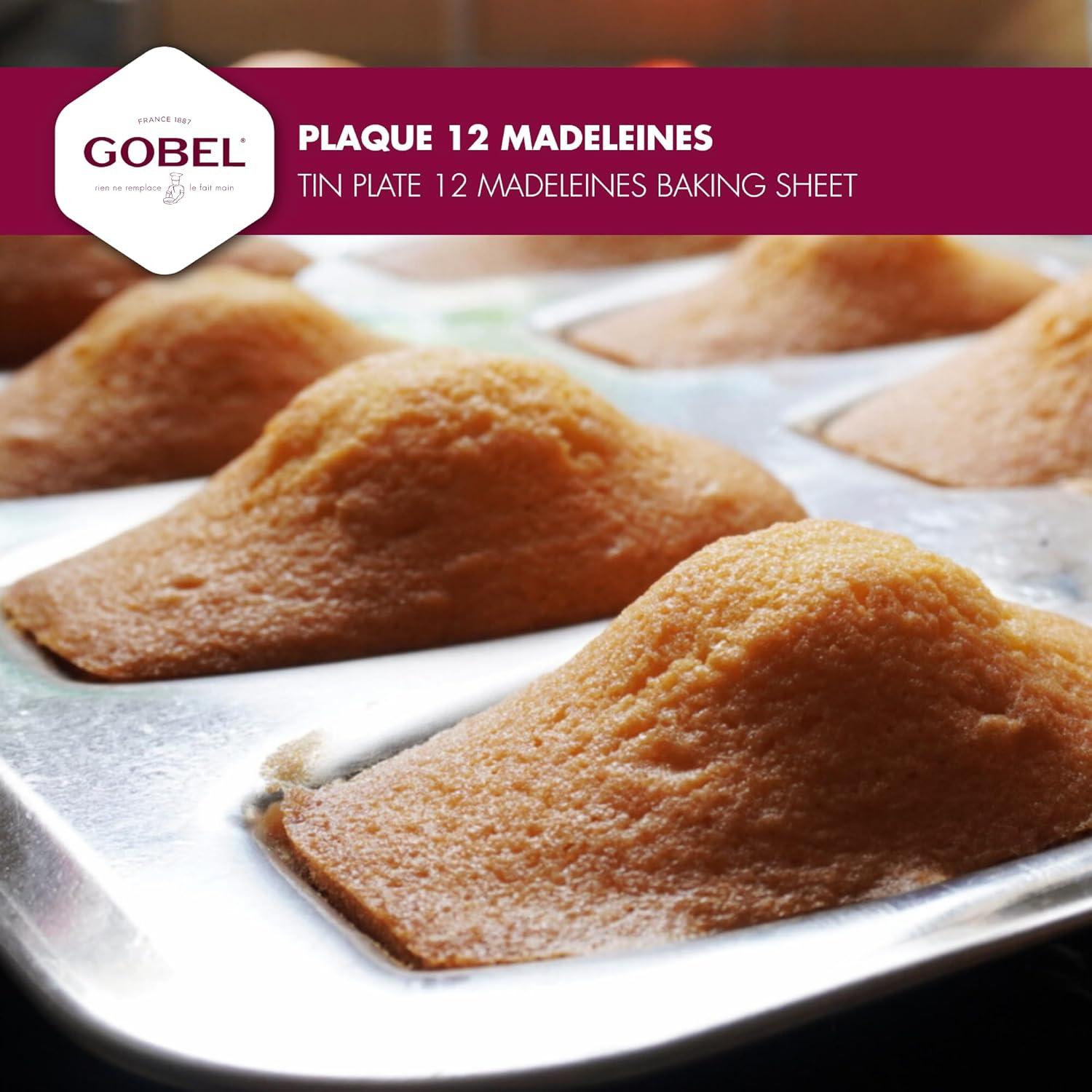 Gobel 12 Count Heavy Tinned Steel Madeleine Sheet Pan, Made in France