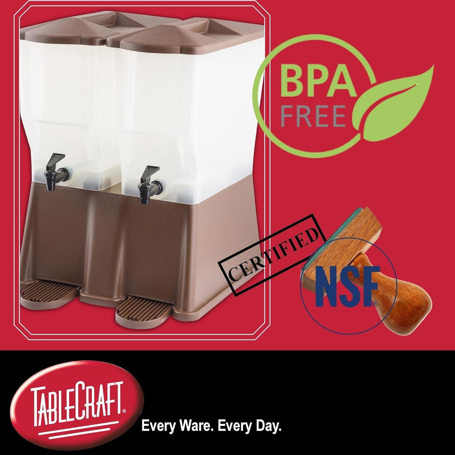 Black and Clear Polypropylene 5 Gallon Beverage Dispenser