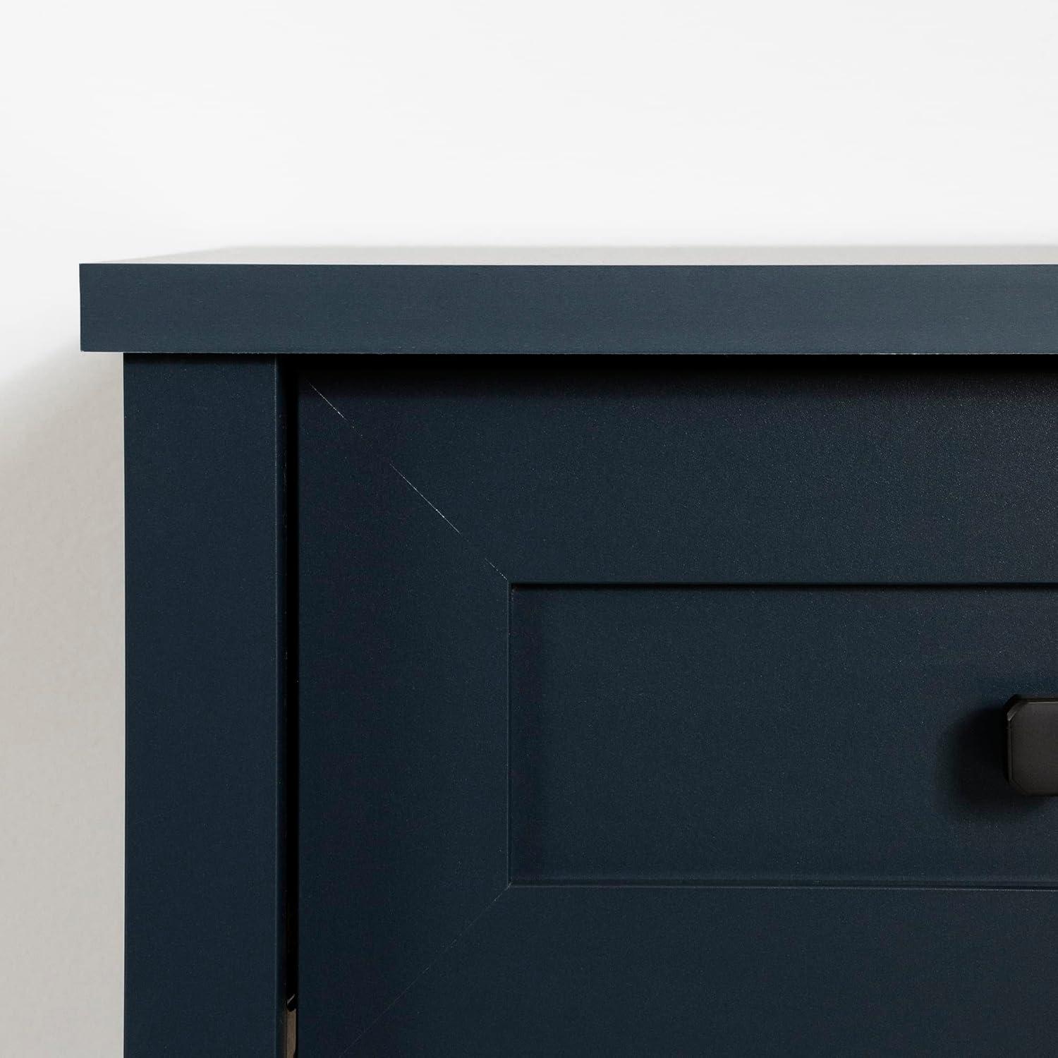 Farnel End Table Navy Blue - South Shore: Laminated Particle Board, 22.5" High, CARB Certified