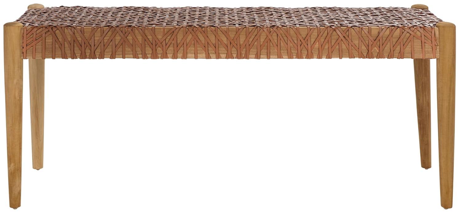 Kazbah 47" Genuine Leather Bench