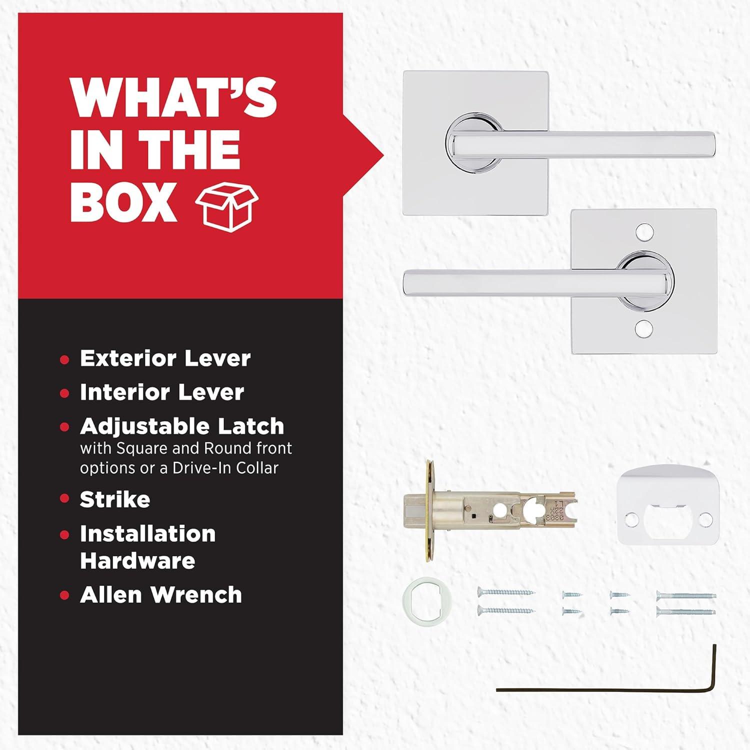 Kwikset Halifax 2 Piece Square Passage Lever Set