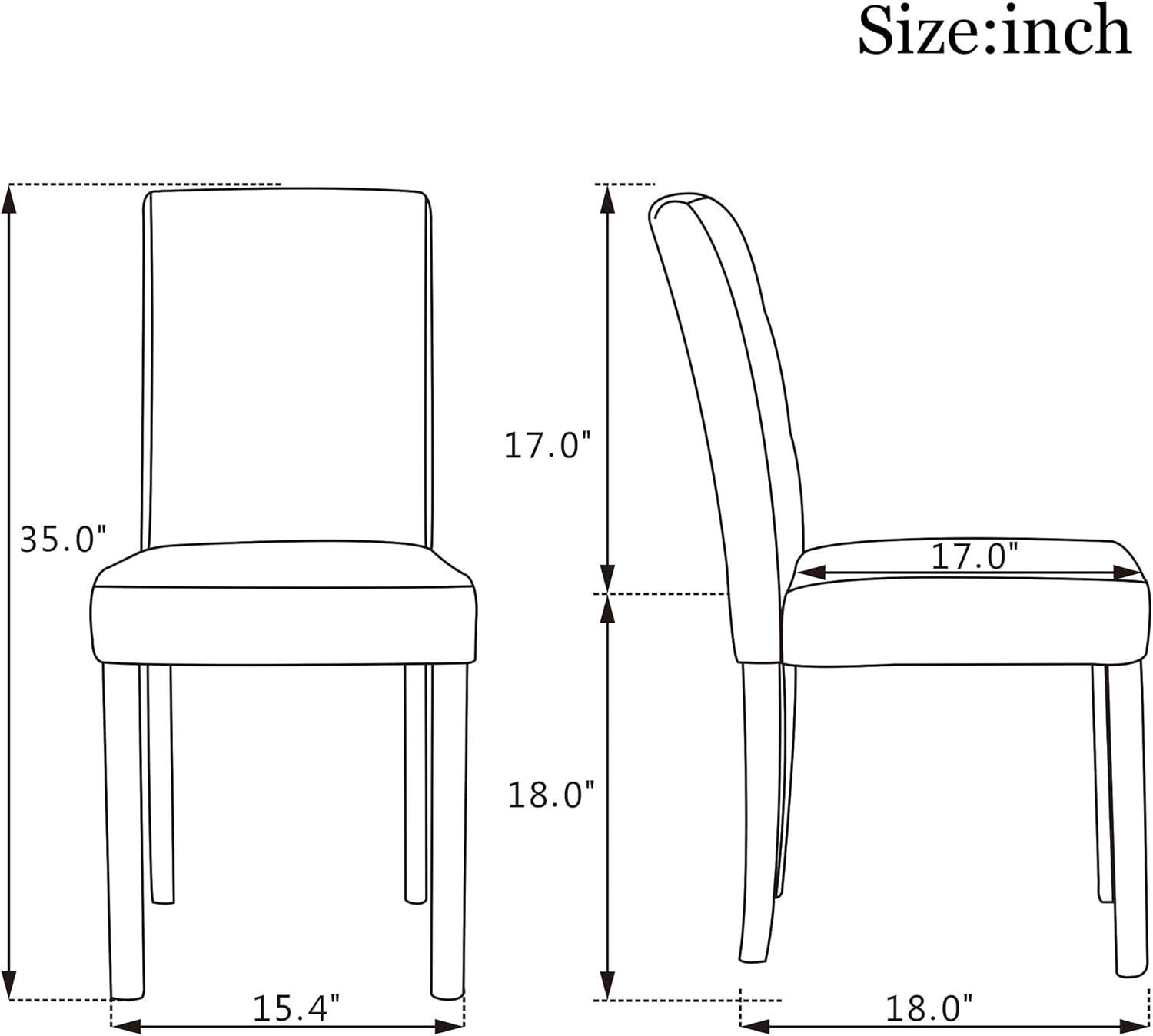 Tangkula Dining Chair Set of 4 w/ Acacia Wood Frame & Rubber Wood Legs Padded Backrest