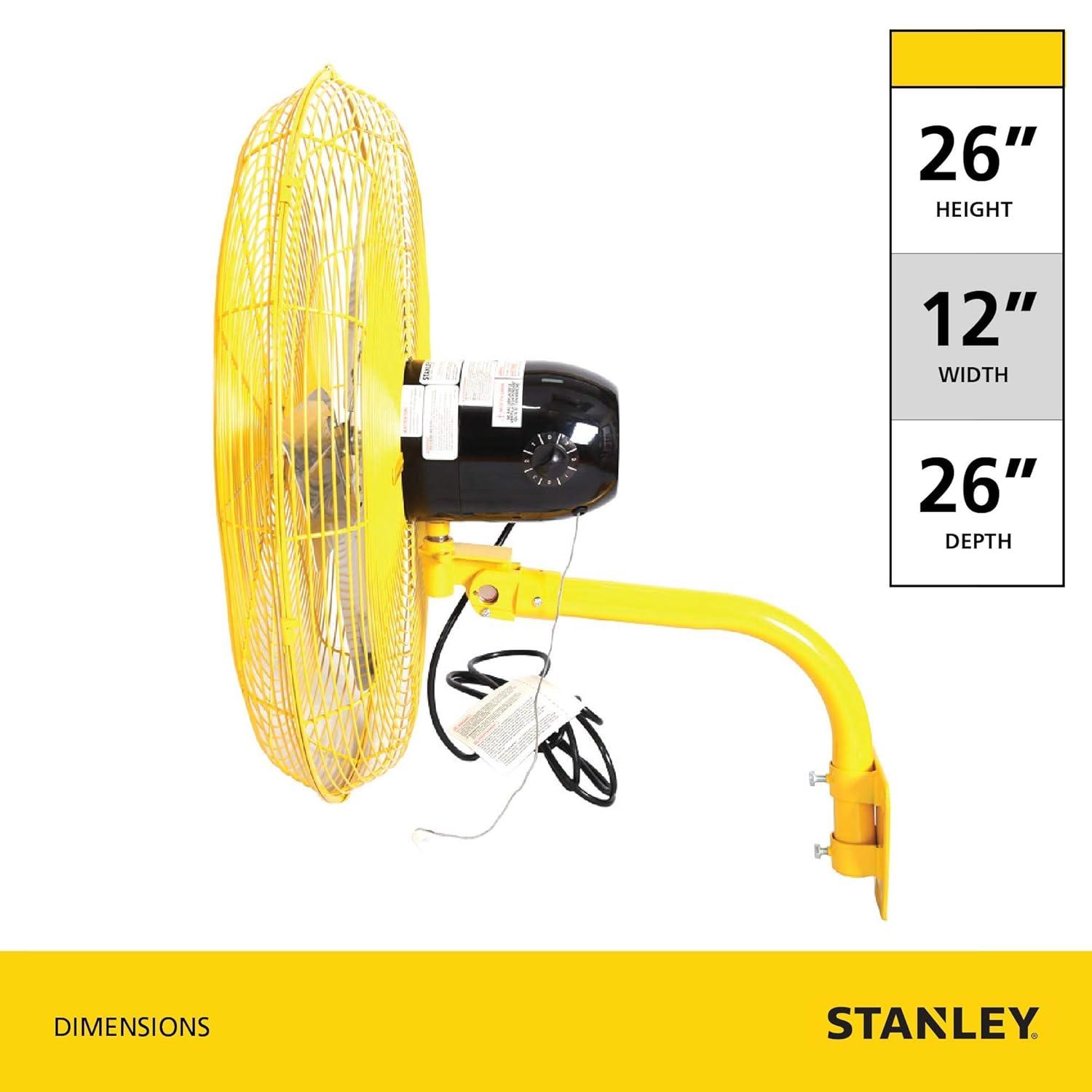 Stanley High-Velocity 24" Wall Mounted Fan