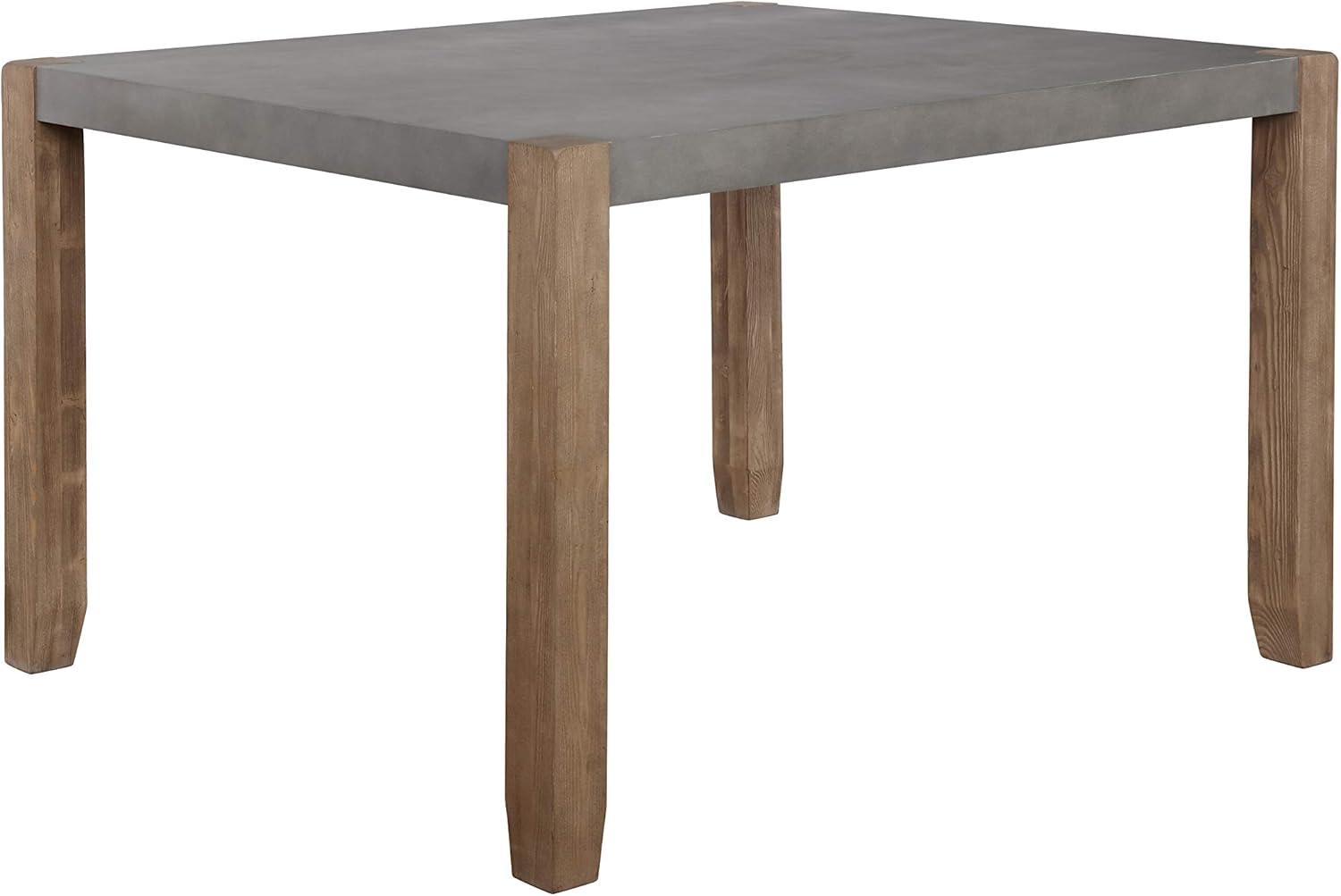 Loft-Style 30" Reclaimed Wood and Faux Concrete Dining Table