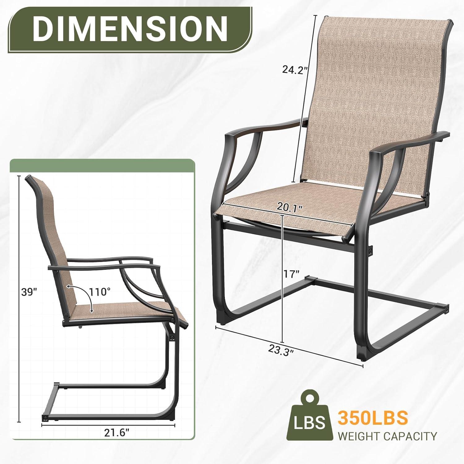 ELPOSUN 3 Piece Patio Conversation Bistro Set Outdoor Furniture Set, Porch Balcony Furniture Set,Wicker Chairs and Coffee Table Set for Patio Balcony Backyard Apartment, Grey