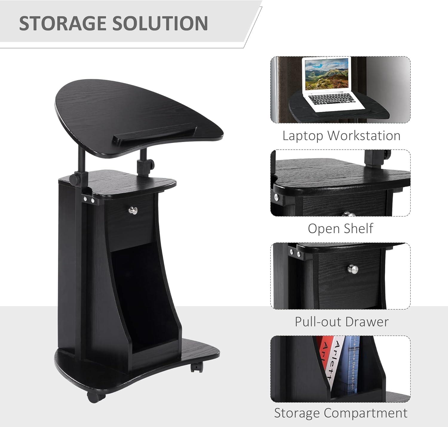 16CPD009-D3002_wfv 26'' H x 15.75'' W Laptop/Tablet Storage Cart with Wheels