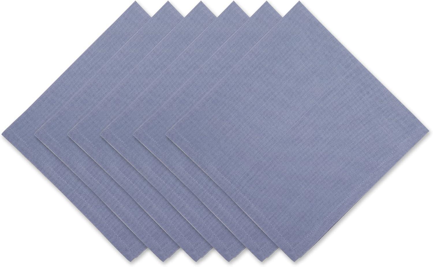 Design Imports Stonewash Blue Solid Napkin Set/6