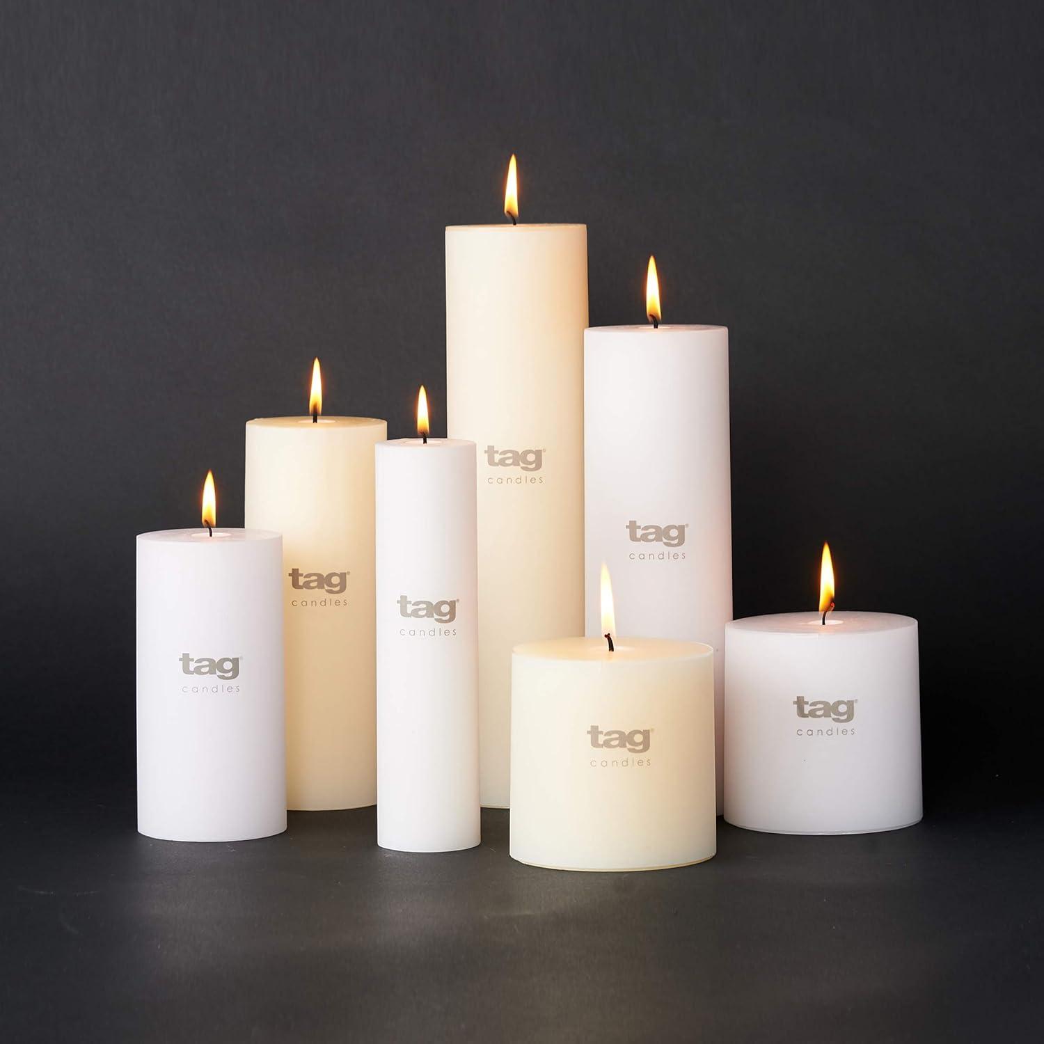 Ivory Dripless Paraffin Wax Pillar Candle