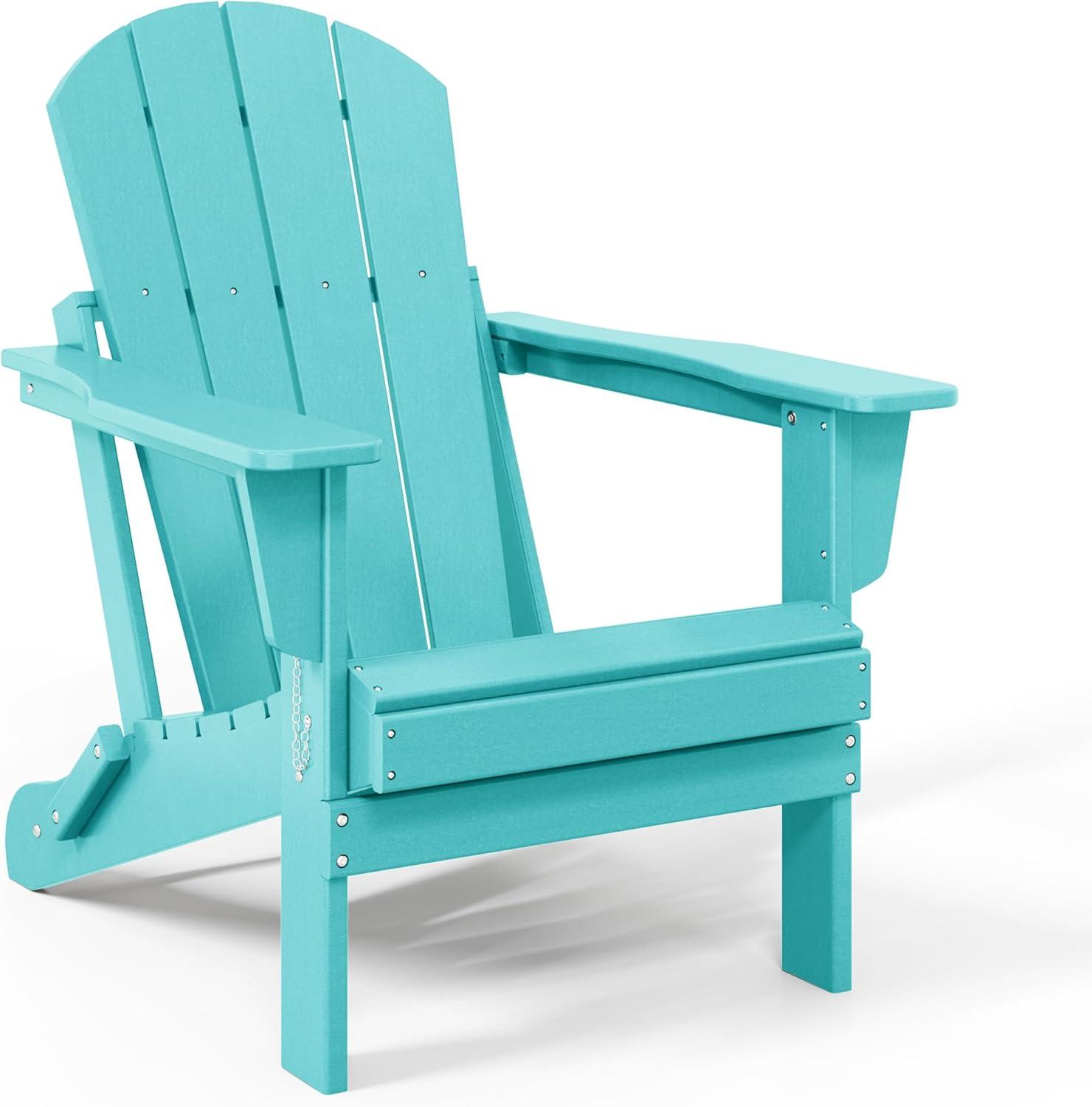 WestinTrends Malibu HDPE Outdoor Patio Folding Poly Adirondack Chair