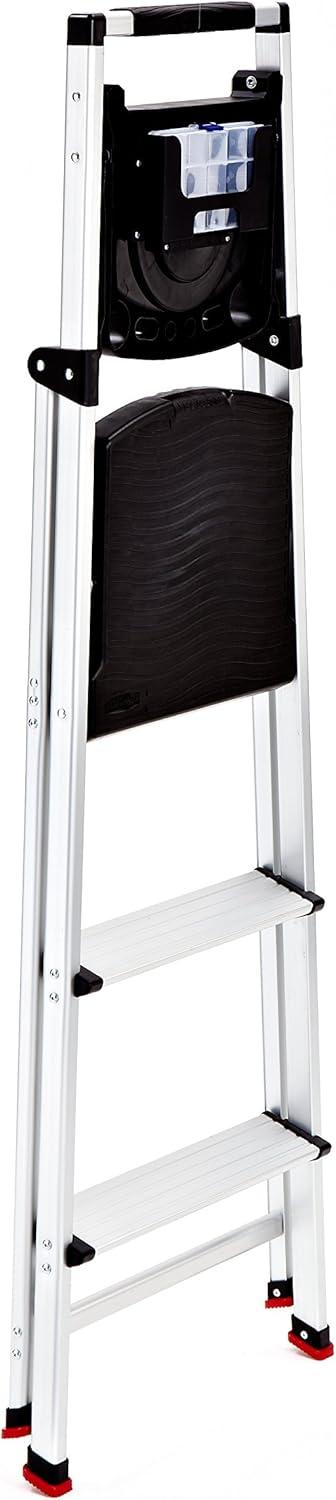 Rubbermaid RMA-3T 3-Step Lightweight Aluminum Step Stool, 225 lb. Capacity