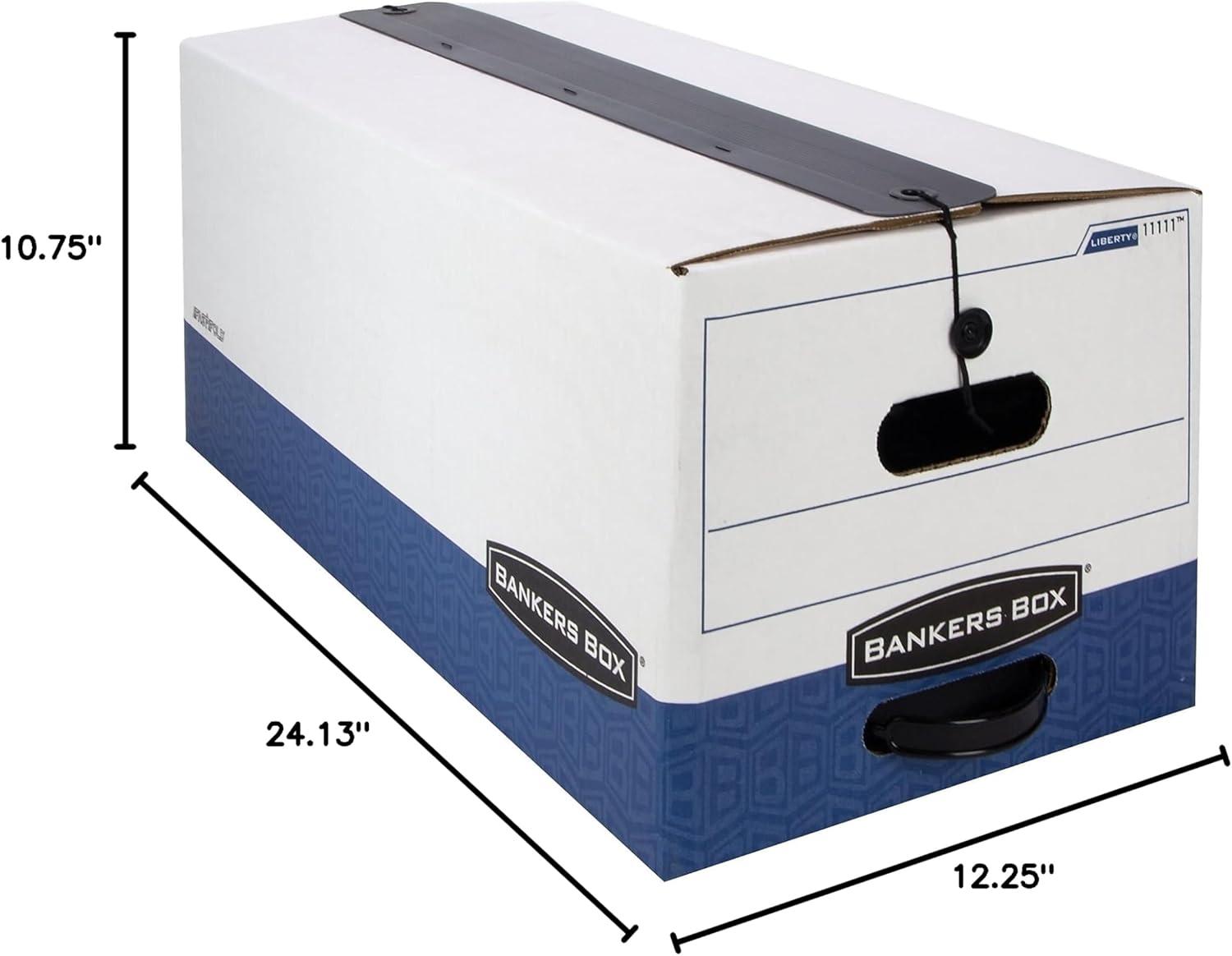 Bankers Box® Liberty Plus Storage Box, Letter, Paper, 12-1/4 x 24-1/8 x 10-3/4, WE/BE, 12/Ctn