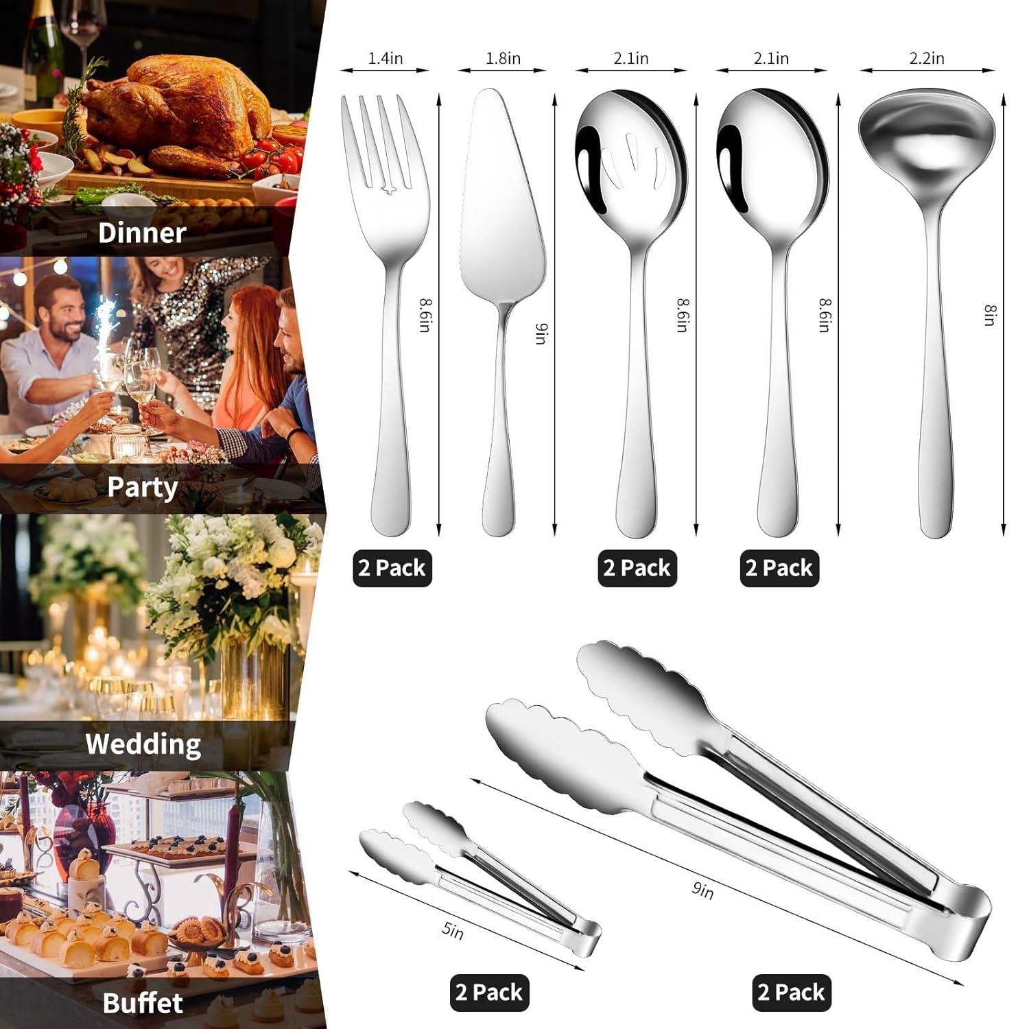 Stock Preferred 12-piece Stainless Steel Serving Utensil Set