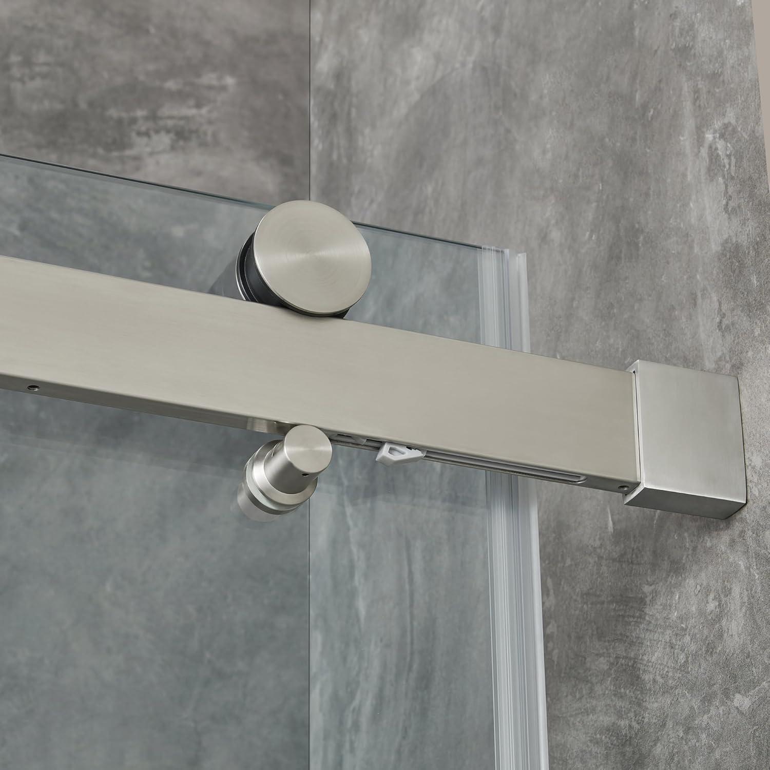 OVE Decors Bel Soft Close Gold 58-in to 60-in x 78.75-in Frameless Sliding Soft Close Shower Door