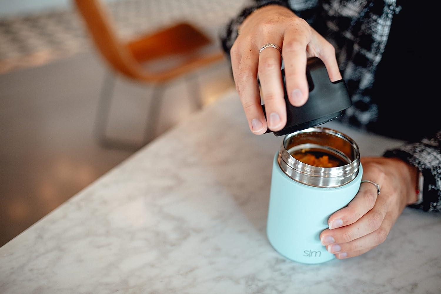 SIMPLE MODERN Food Jar w/ Handle Lid Double Wall Insulated 12 oz Ombre Sorbet