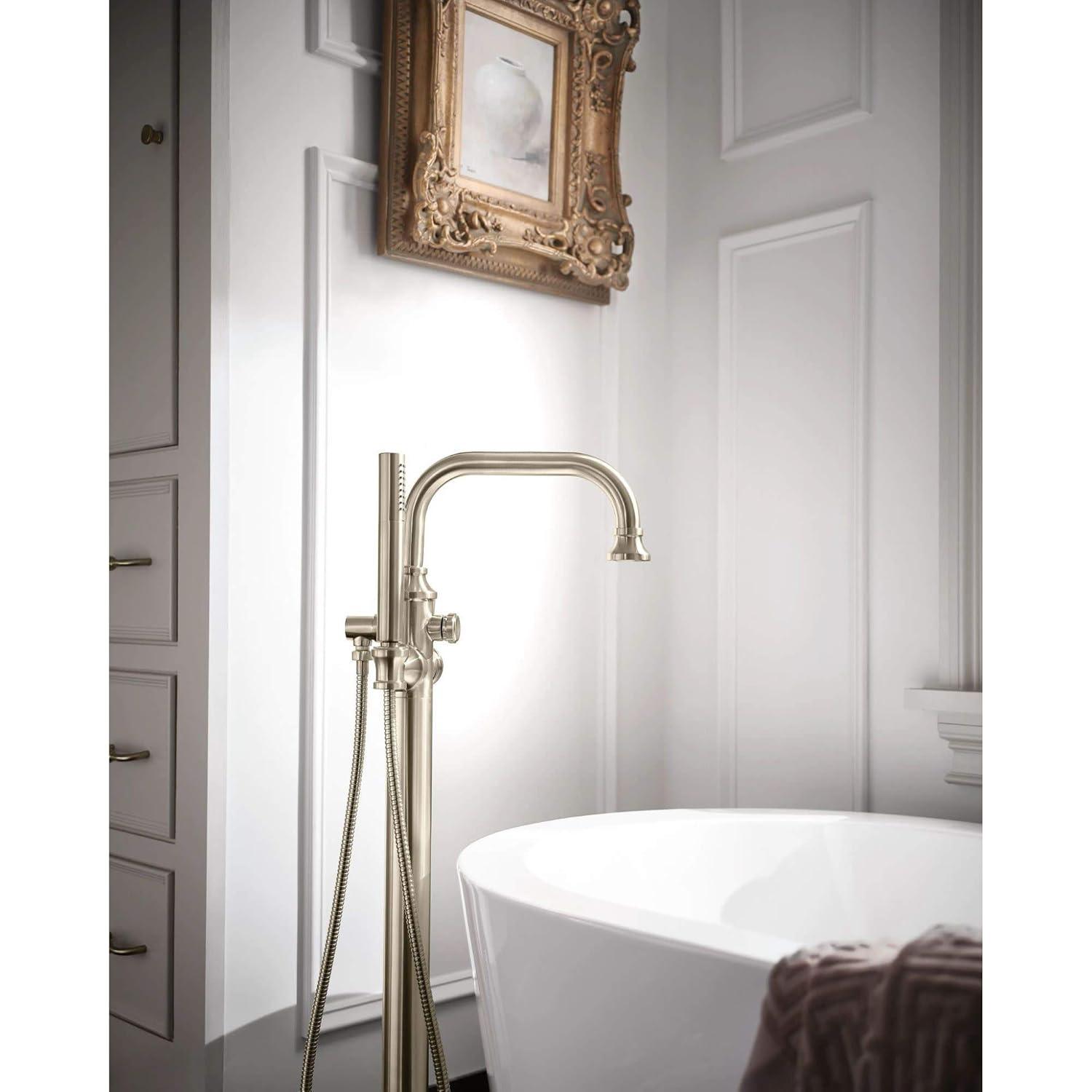 Colinet Single Handle Floor Mounted Clawfoot Tub Faucet with Handshower