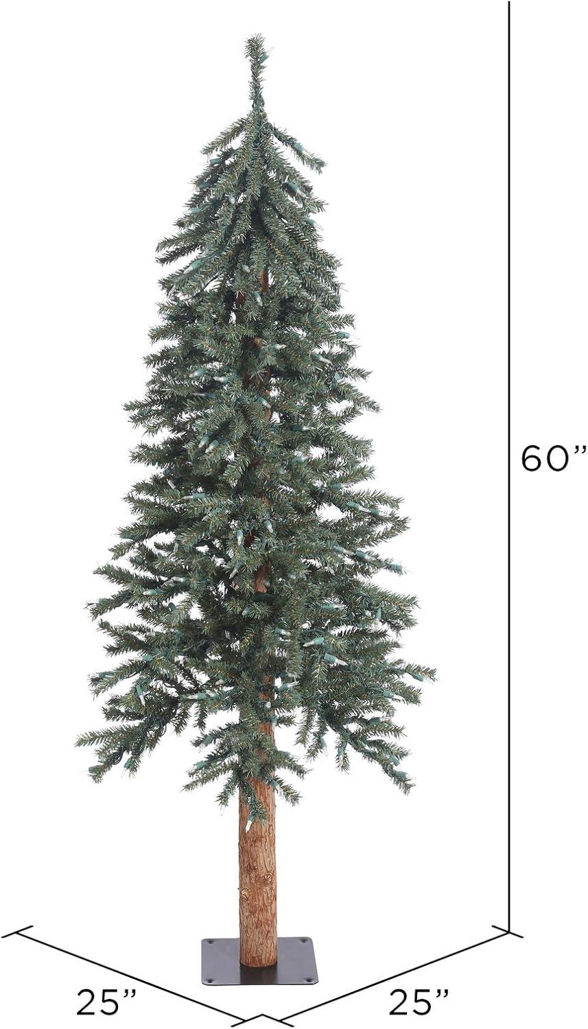 Vickerman 5' Natural Bark Alpine Artificial Christmas Tree, Unlit