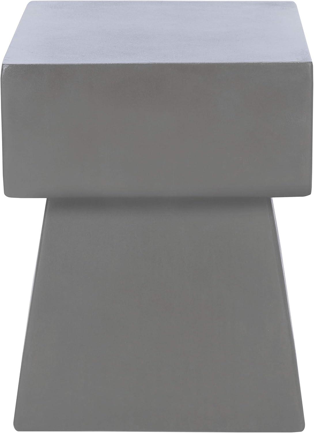 Zen Mushroom Dark Grey Concrete Square Accent Table