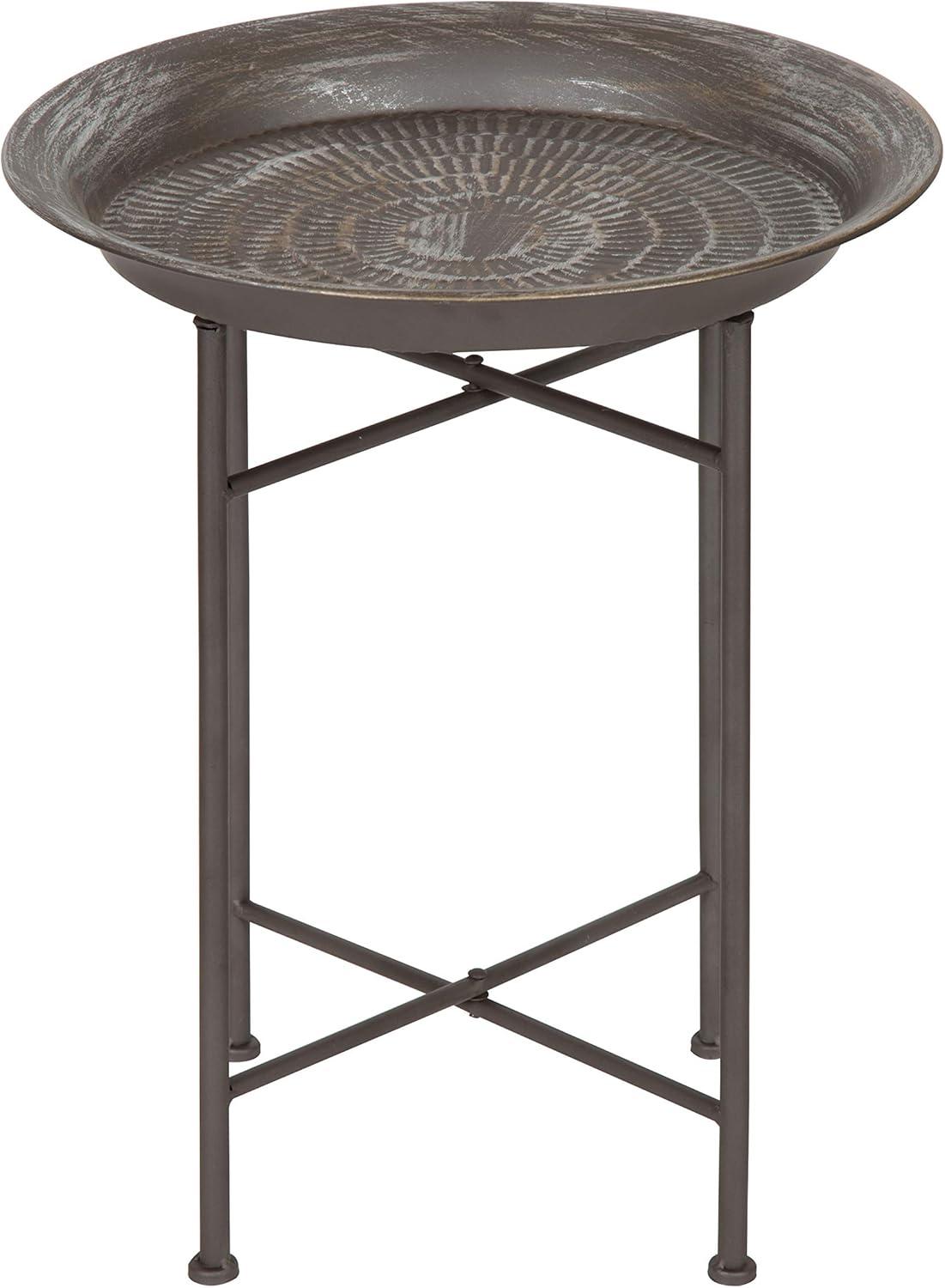 Kate and Laurel Mahdavi Round Metal Accent Table