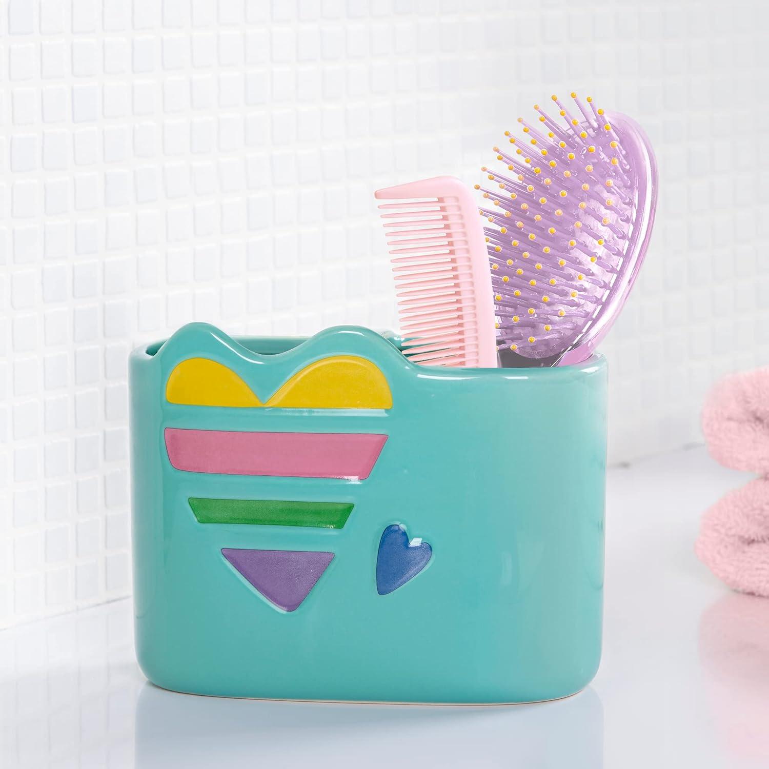 CodYinFI Rainbow 4-Piece Ceramic Bathoom Accessory Set