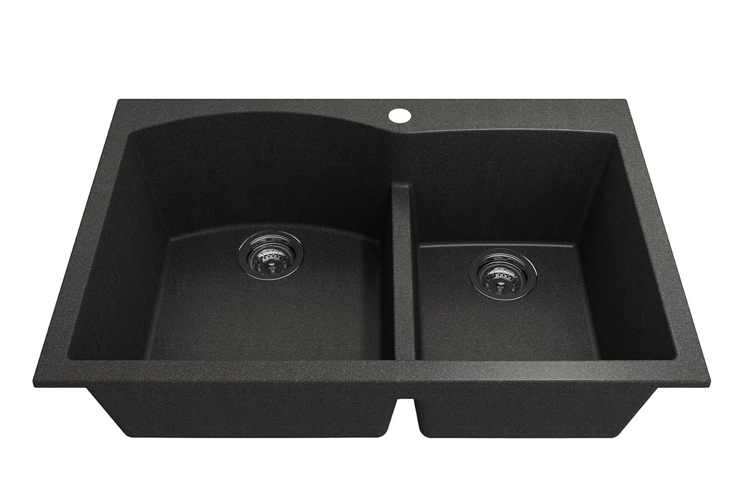 Campino 33'' L Double Bowl Granite Kitchen Sink