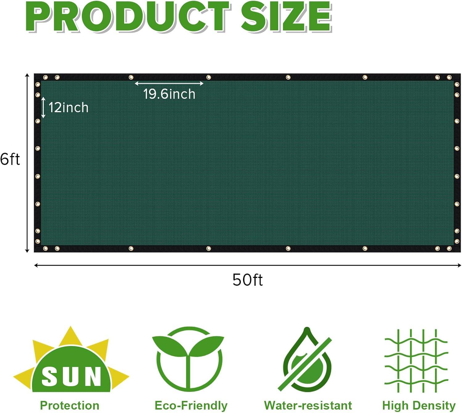 Bibana 6 ft. H x 50 ft. W Composite Privacy Screen