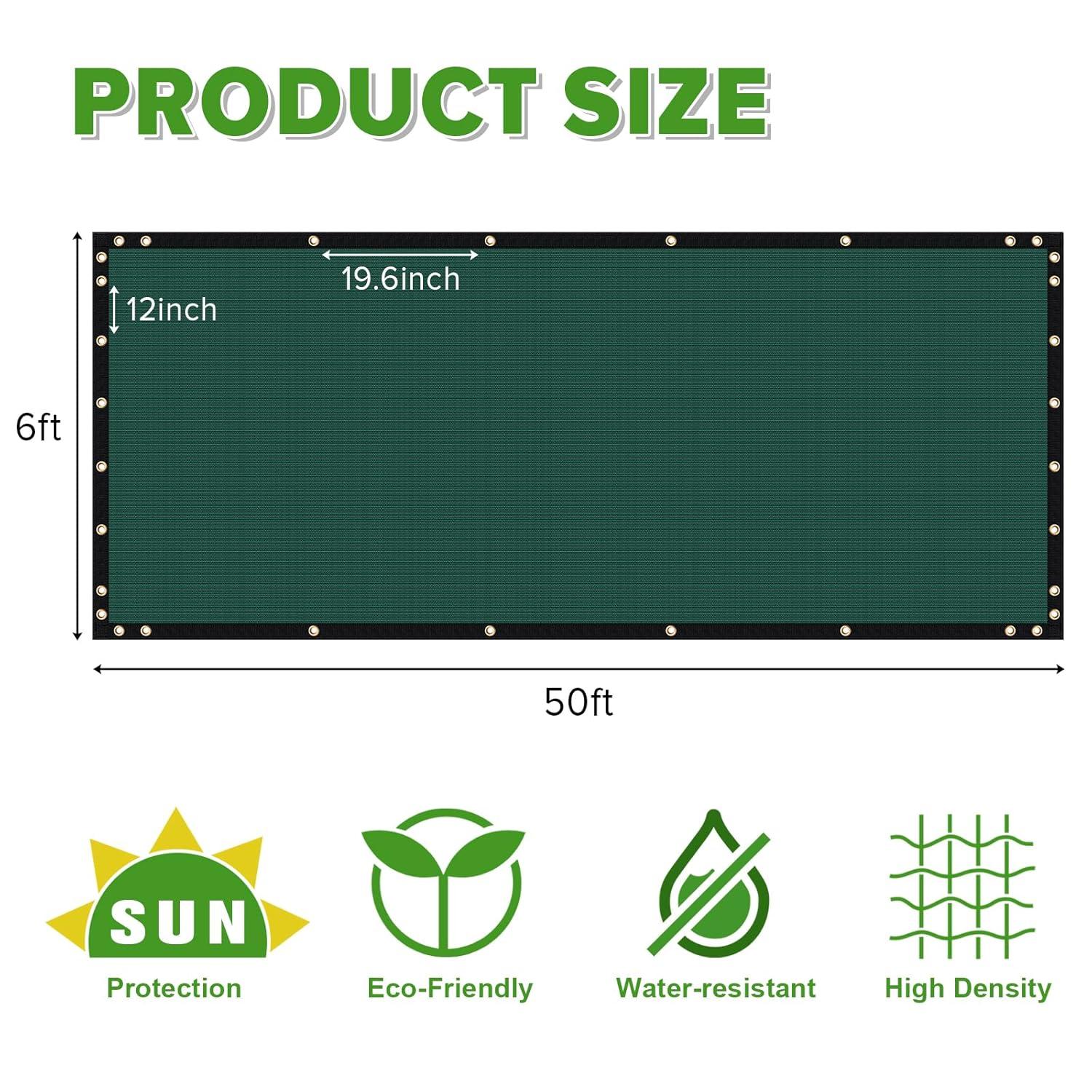 Bibana 6 ft. H x 50 ft. W Composite Privacy Screen