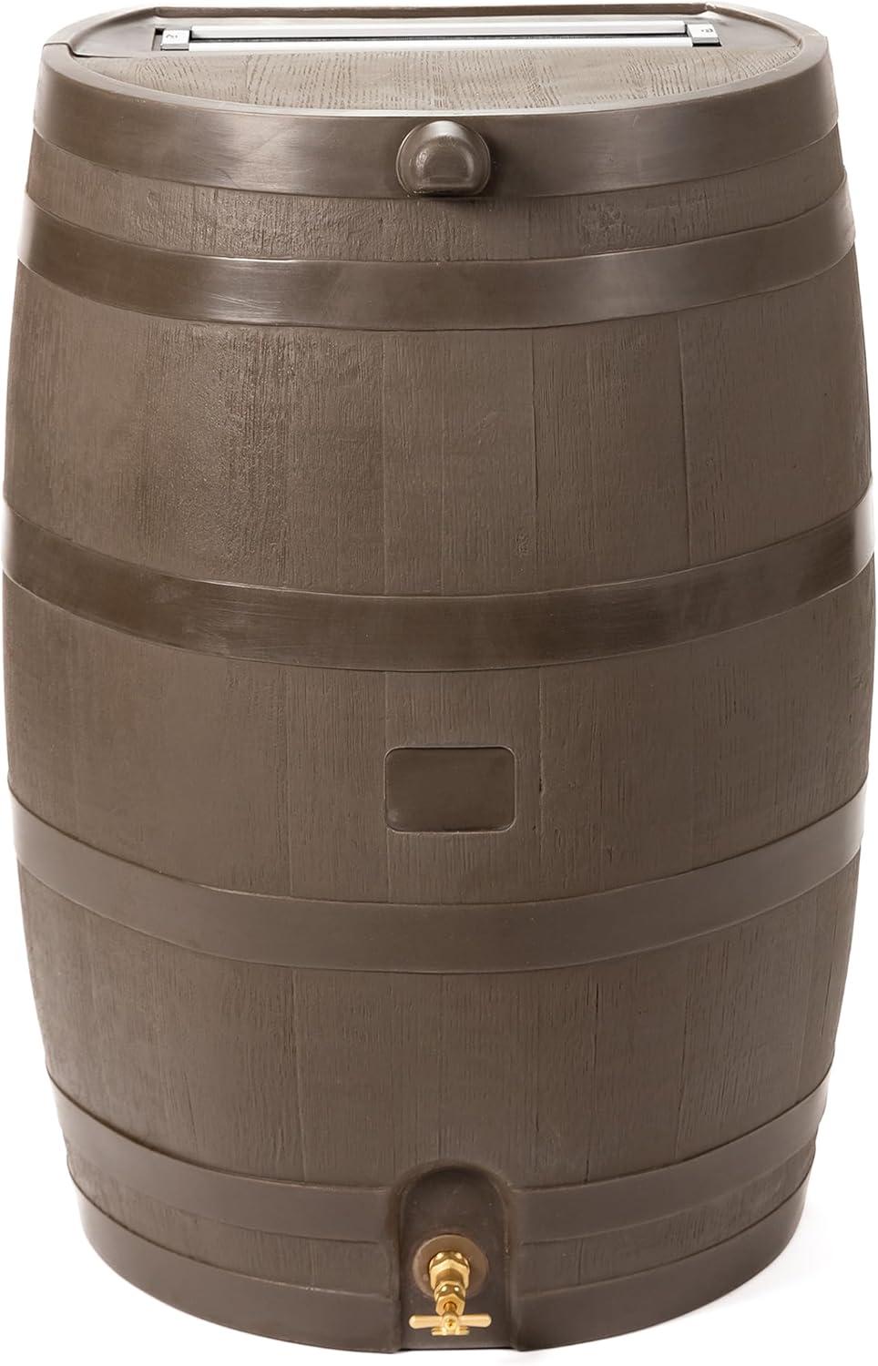 RTS Companies RTS Home Accents 50 Gallon Flat Back Rain Barrel