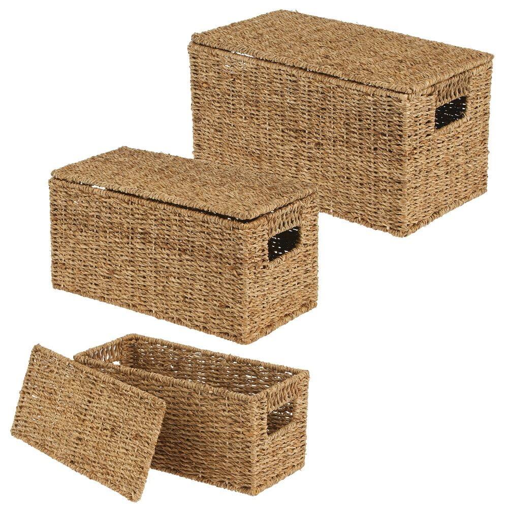mDesign Home Seagrass Lid