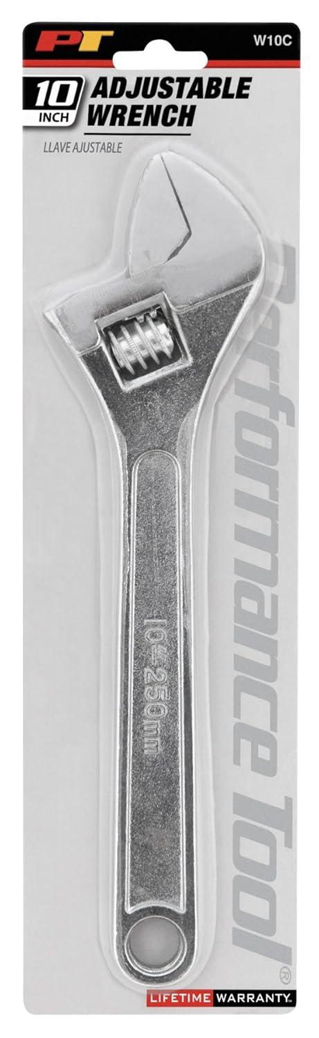 Performance Tool Adjustable Wrench 10 in. L 1 pc