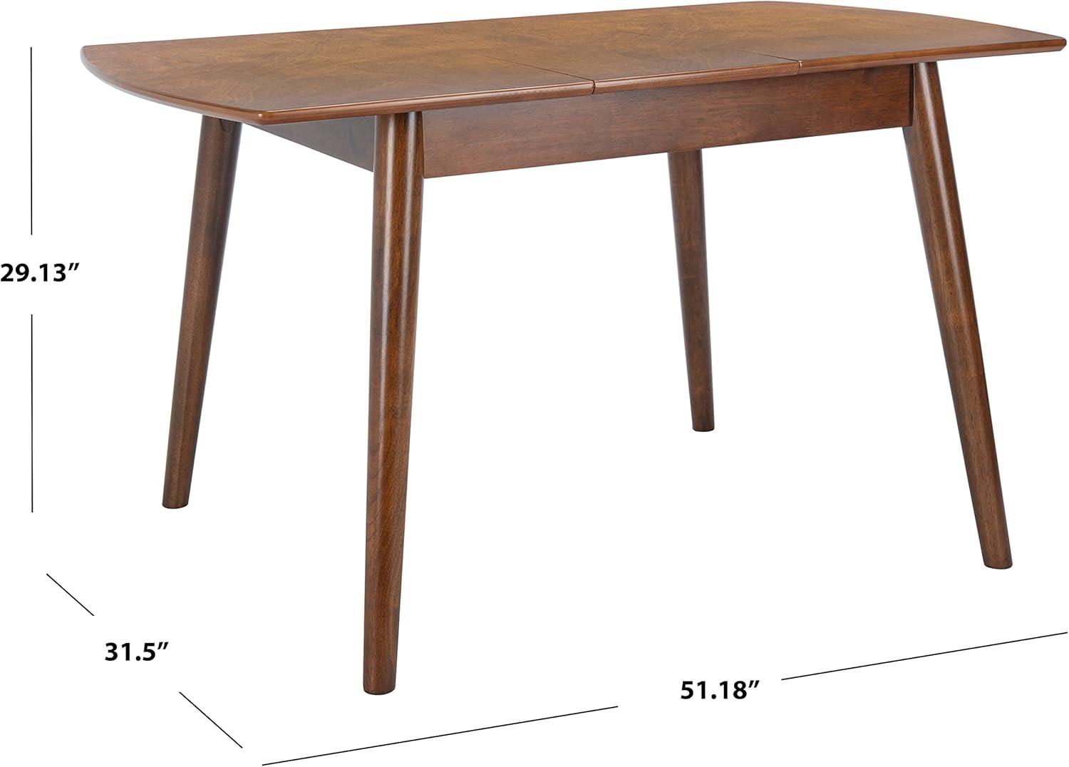 Varda Manual Extension Dining Table - Walnut - Safavieh