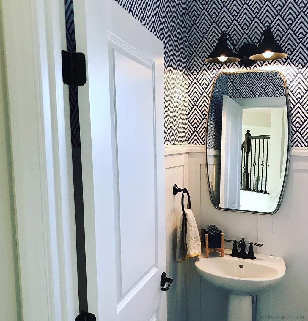 Kira Home Welton 19" 2-Light Farmhouse Bathroom Light, Wall Sconce Barn Light, Gold Trim + Brushed Dark Bronze