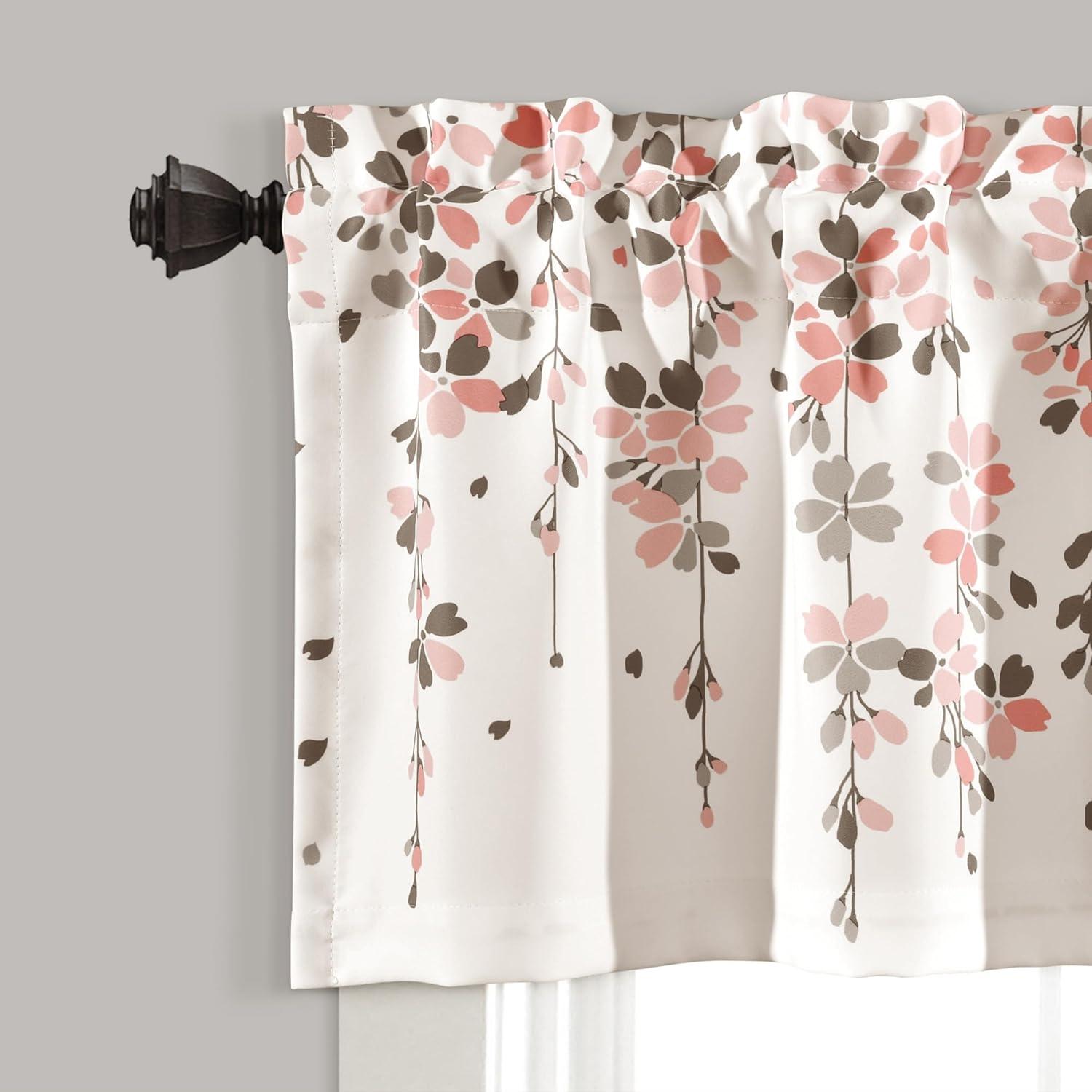 Lush Decor Floral Tailored 52'' W Window Valance