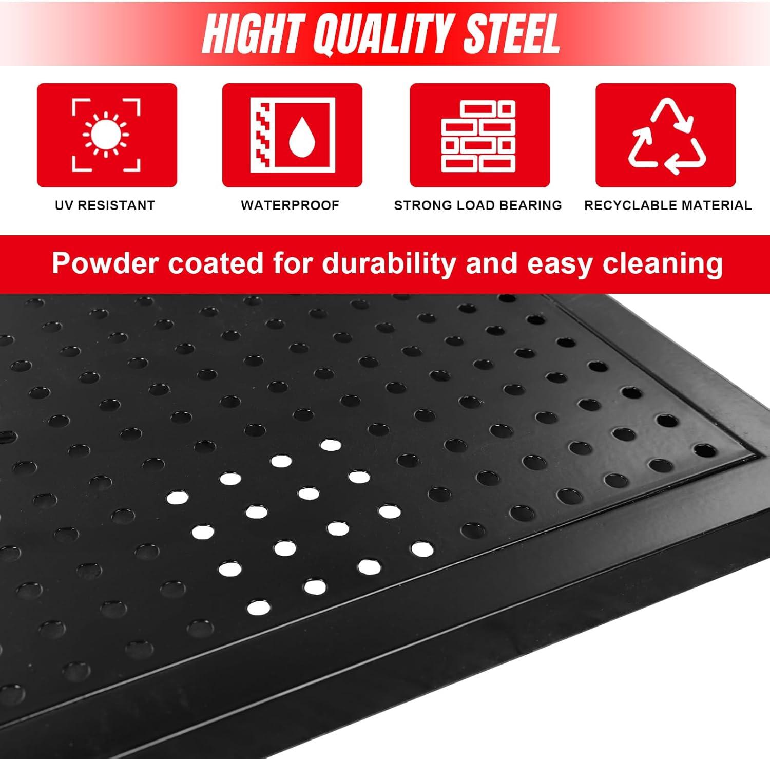 Torin 22 Piece Metal Wall Pegboard Utility Tool Storage System: Modular Pegboard Organizer Board Kit for Optimal Tool Organization in Garage, Workbench, Shop, Shed (Black)