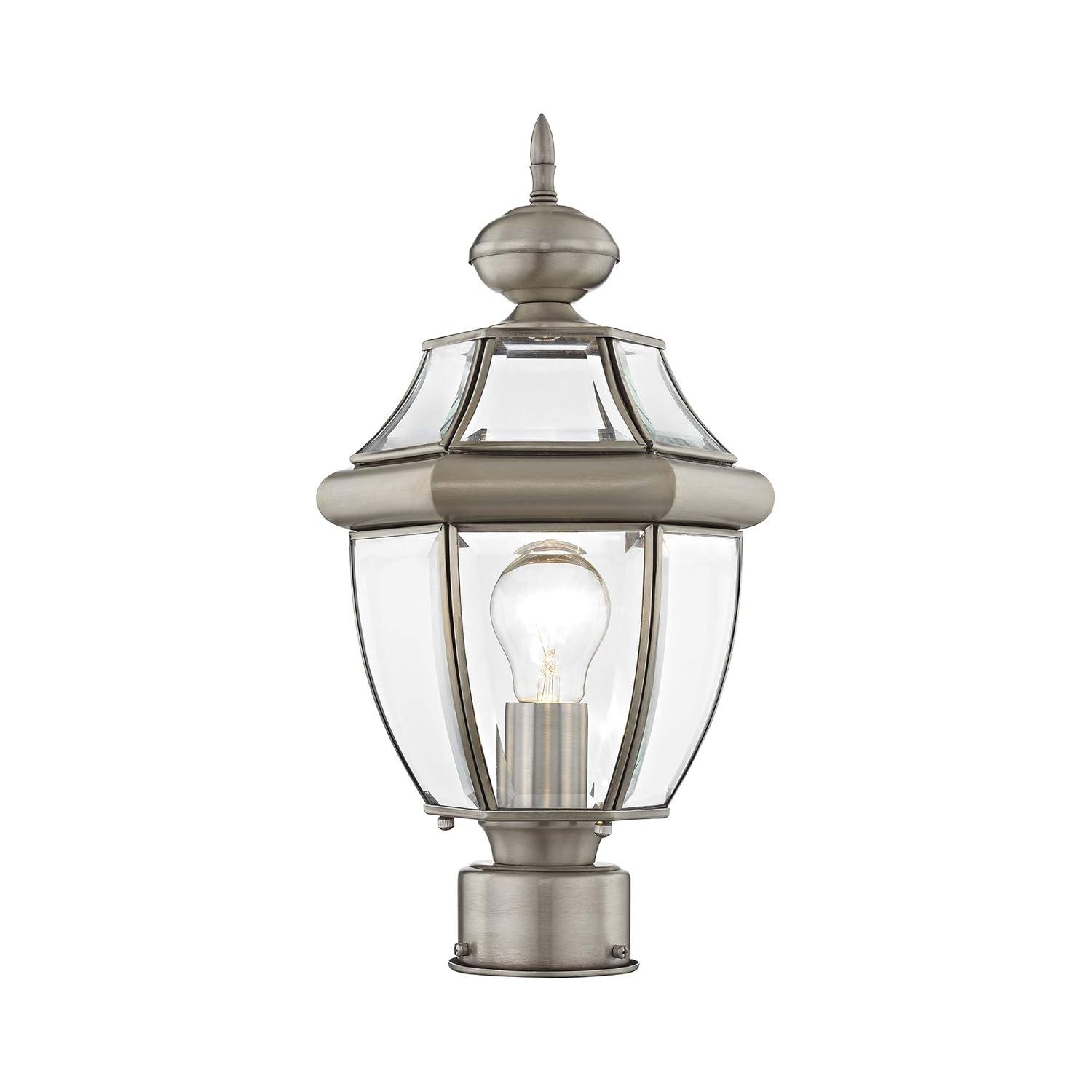 Lighting Lumens Outdoor Post Lantern Pendant Lighting Fixture - with Clear Glass Shade
