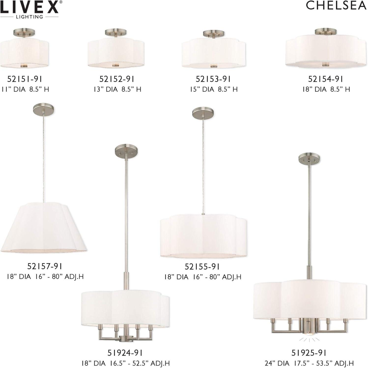 Livex Lighting Chelsea 2 - Light Flush Mount in  Brushed Nickel