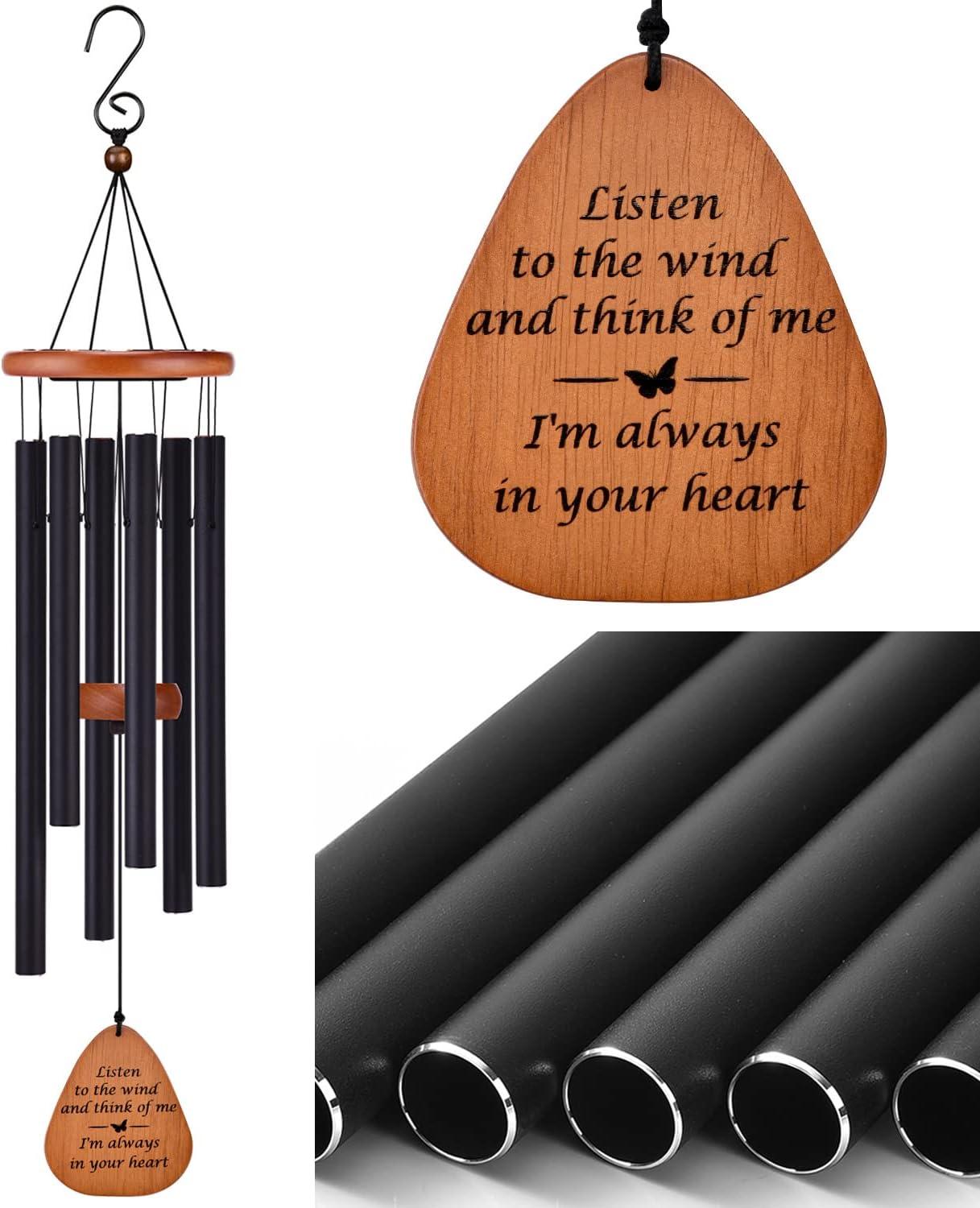 Sympathy Gifts for Loss of Loved One 32" Memorial Wind Chimes for Loss of Loved One Bereavement Condolence Gifts Sympathy Windchimes Memory Wind Chime with Memorial Card