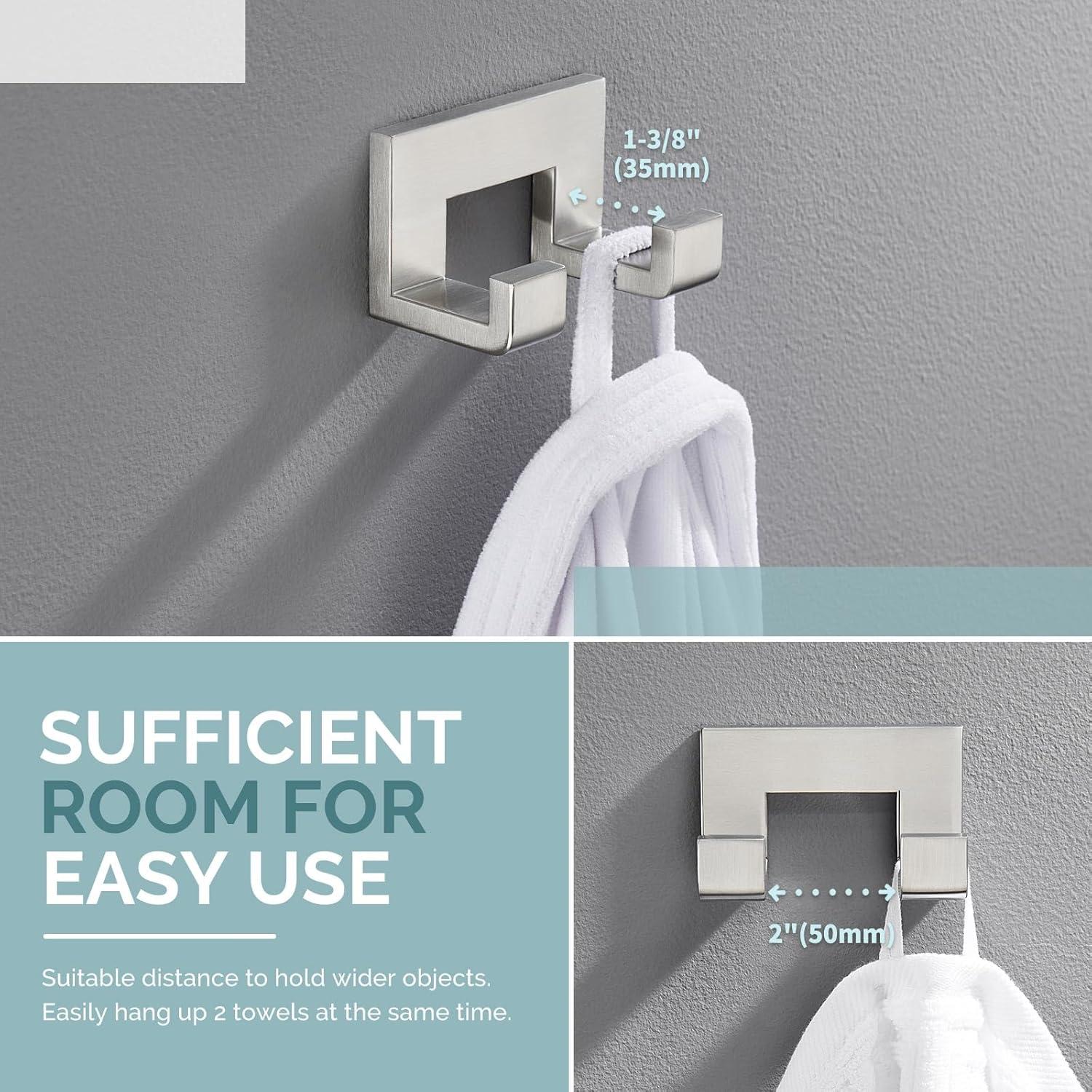 AngleSimple KB082 Double Wall Mounted Robe Hook